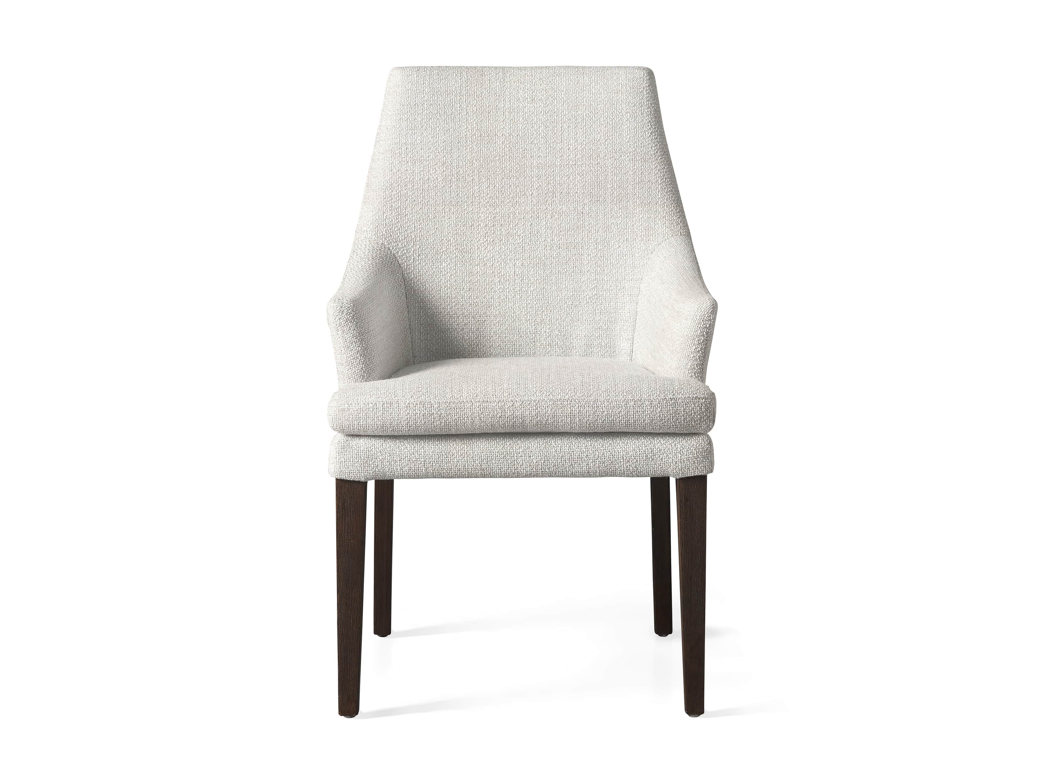 Lunden 25" Dining Arm Chair in Crypton Nomad Snow, slide 2 of 3