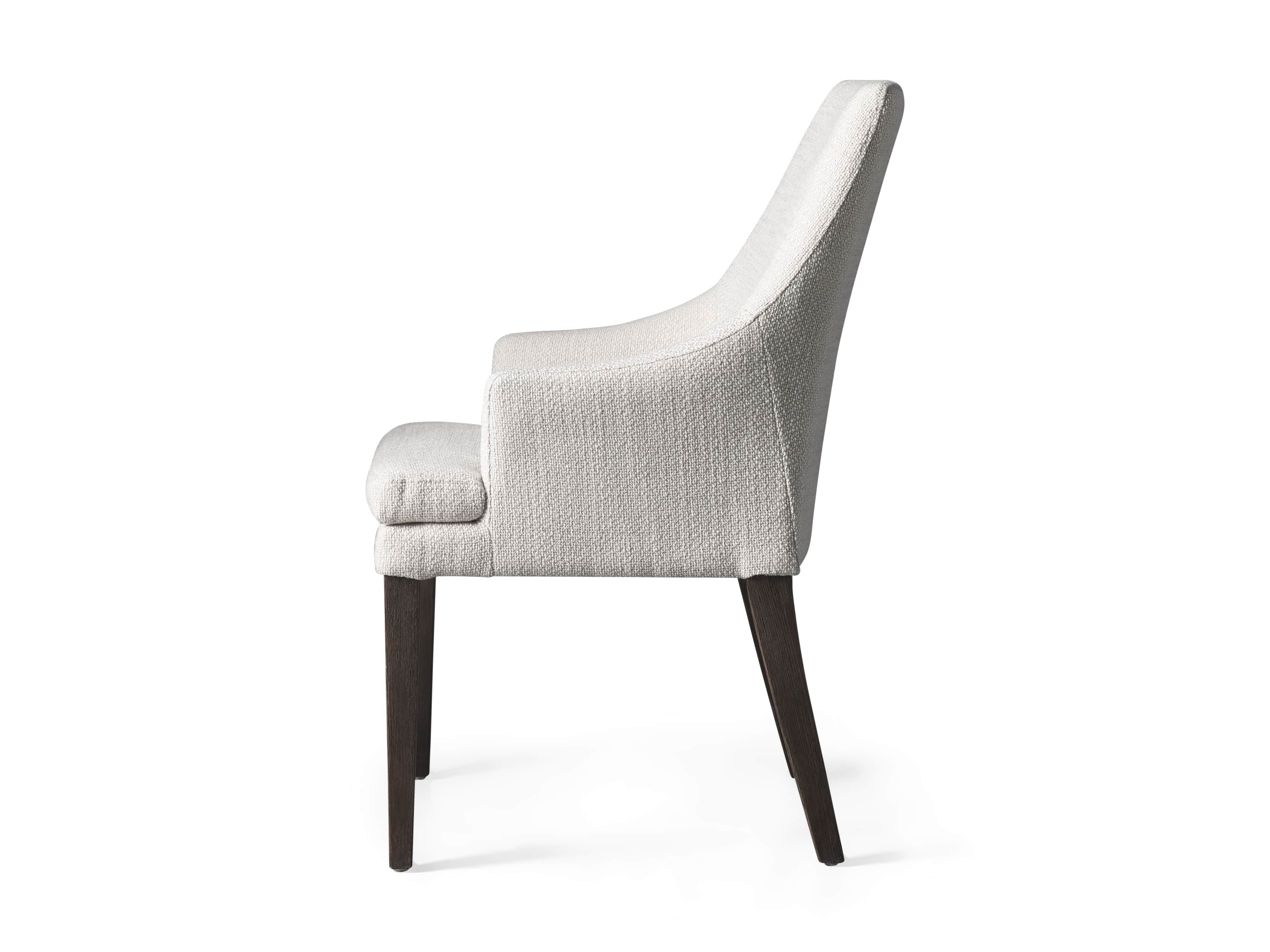 Lunden 25" Dining Arm Chair in Crypton Nomad Snow, slide 3 of 3