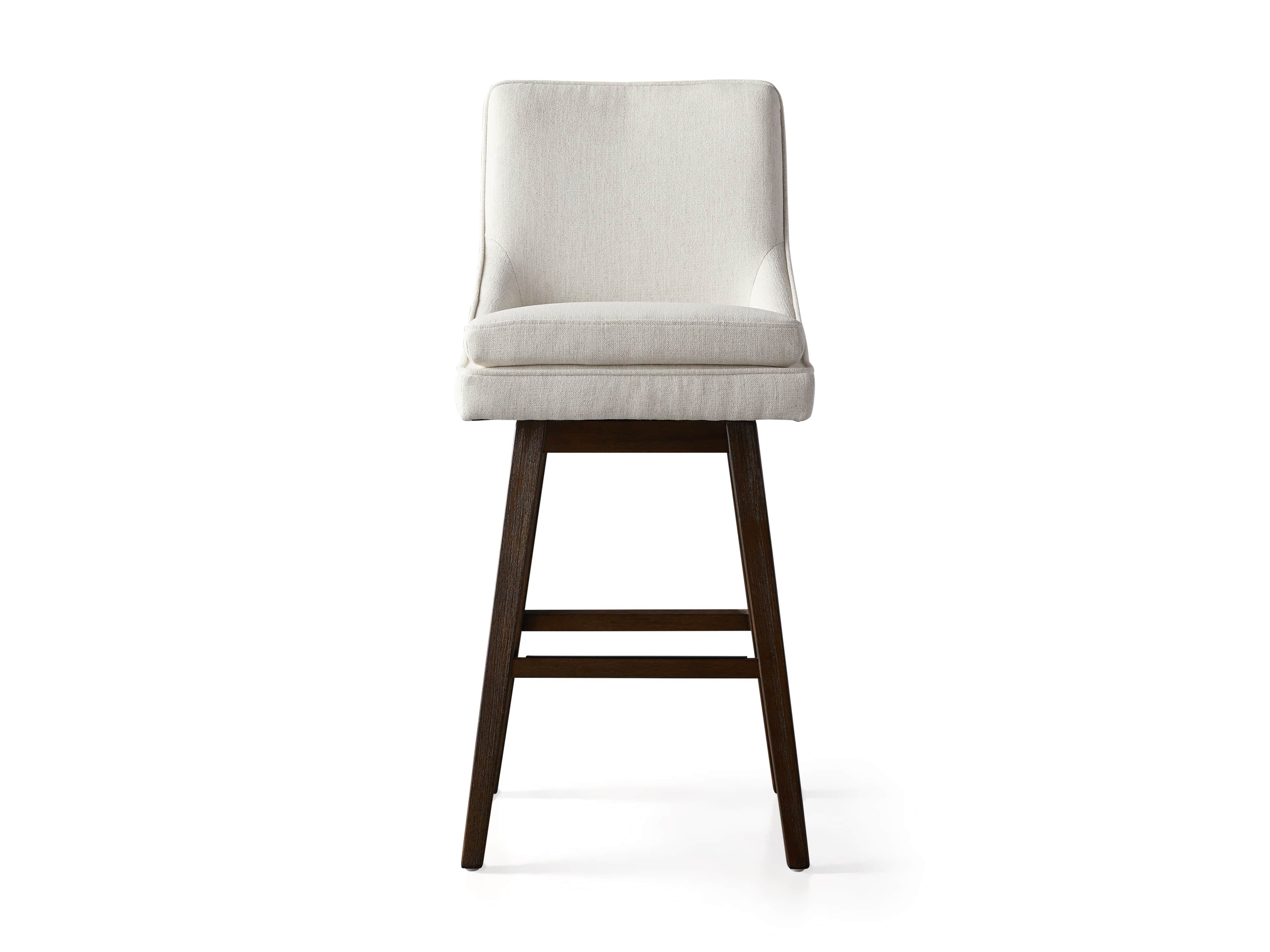 Lunden 22" Swivel Barstool in Crypton Nomad Snow, slide 6 of 7