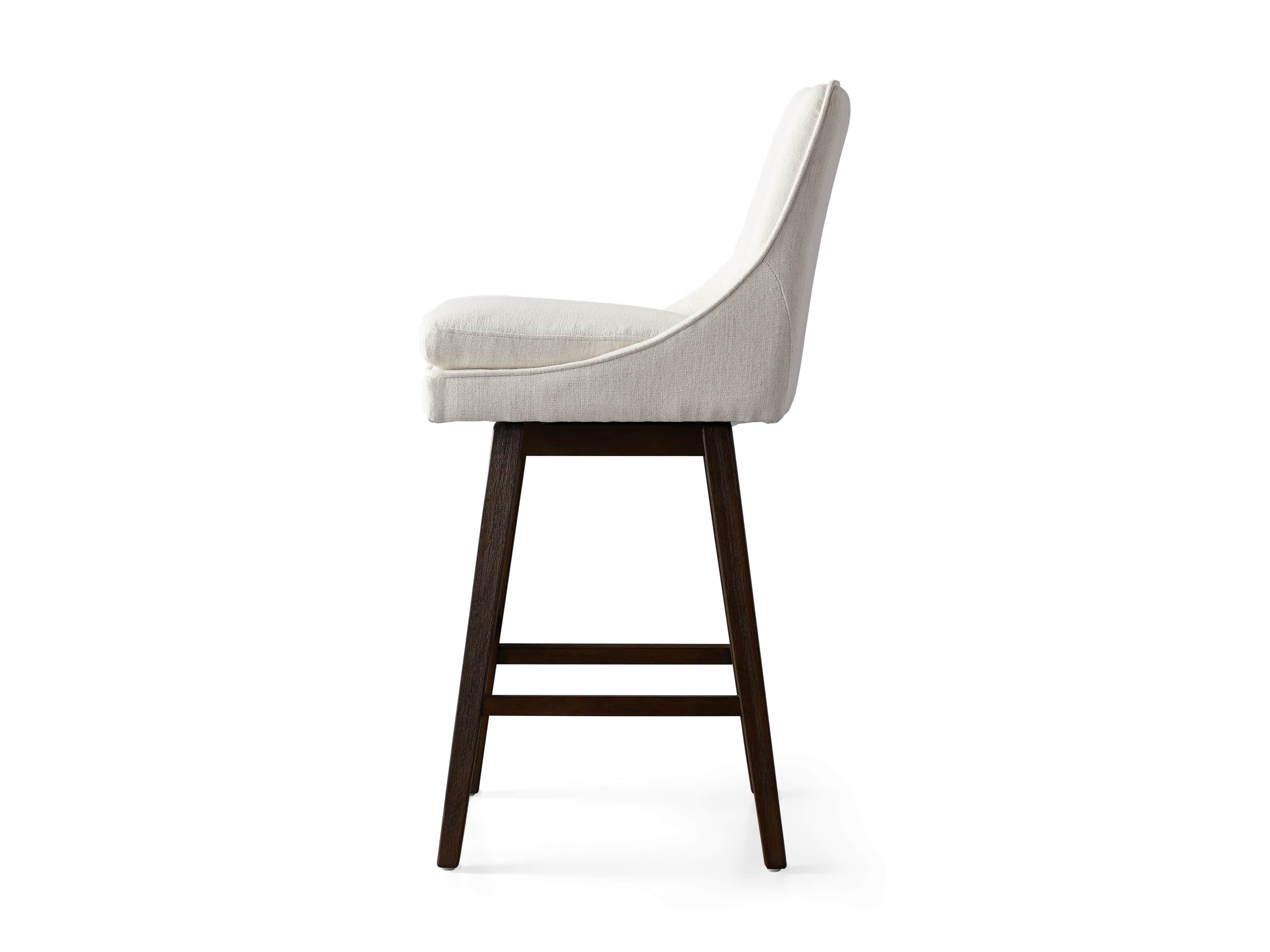 Lunden 22" Swivel Barstool in Crypton Nomad Snow, slide 7 of 7