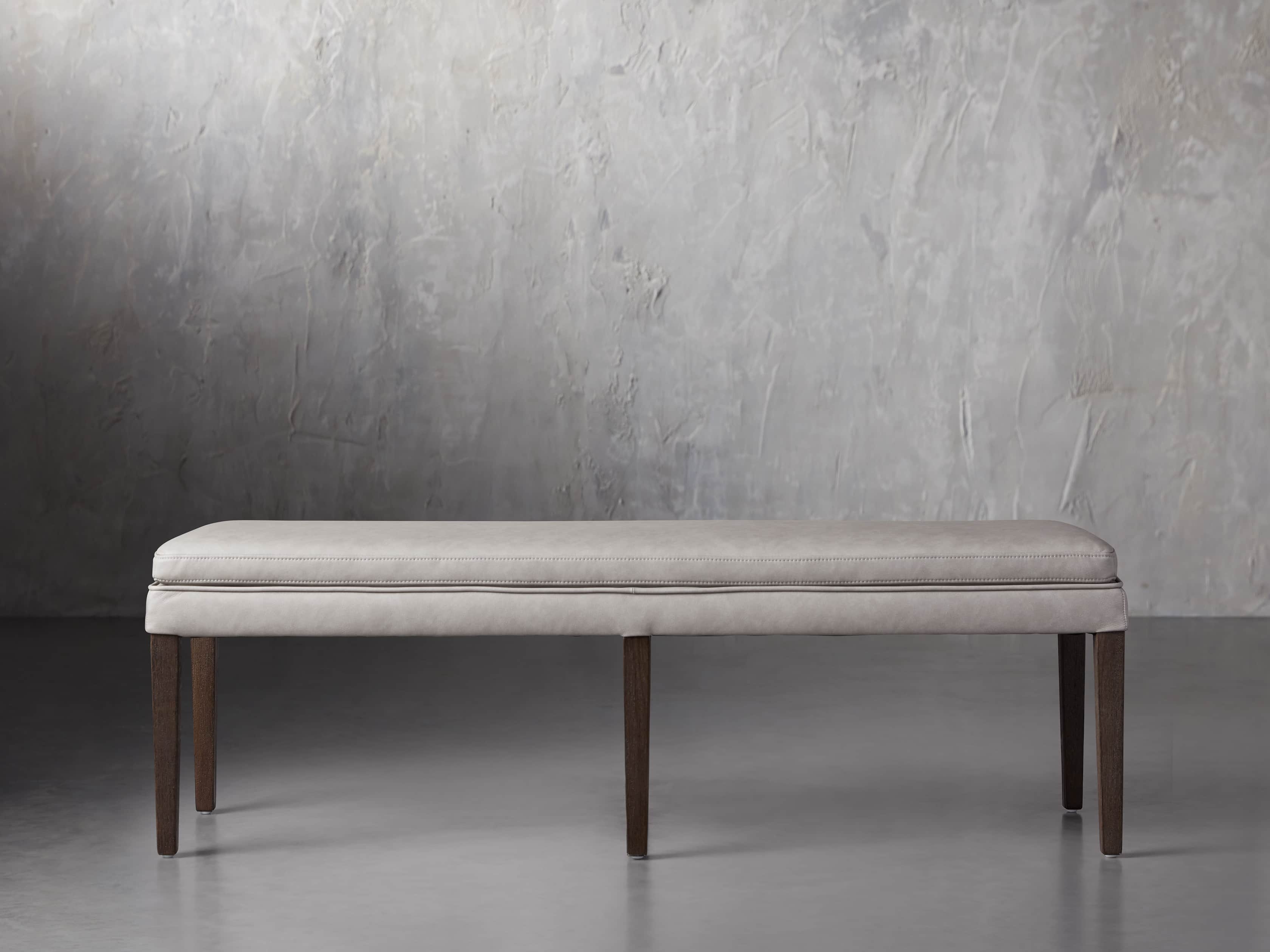 Lunden 60" Blackless Bench in Faux Drift, slide 1 of 4
