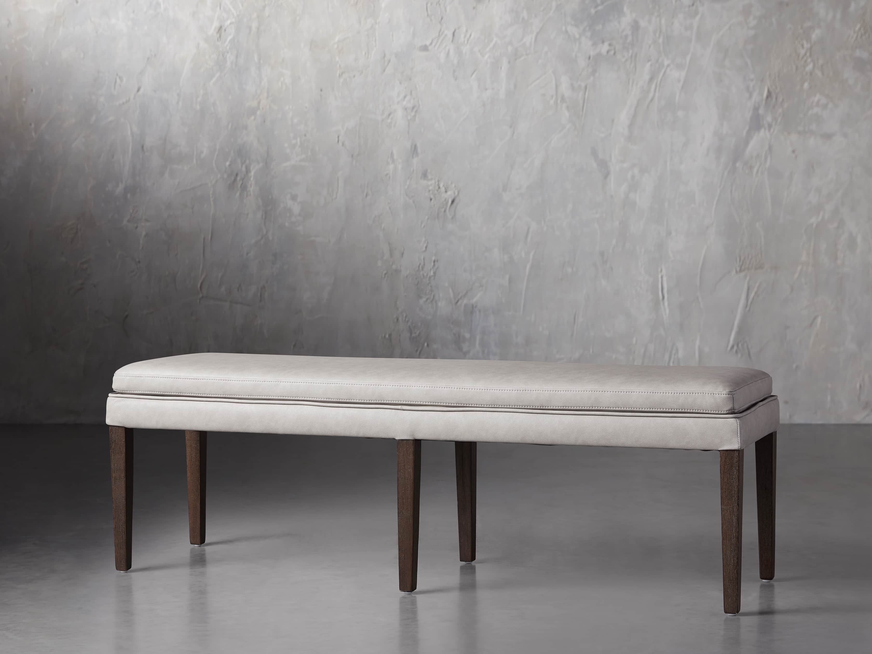 Lunden 60" Blackless Bench in Faux Drift, slide 2 of 4