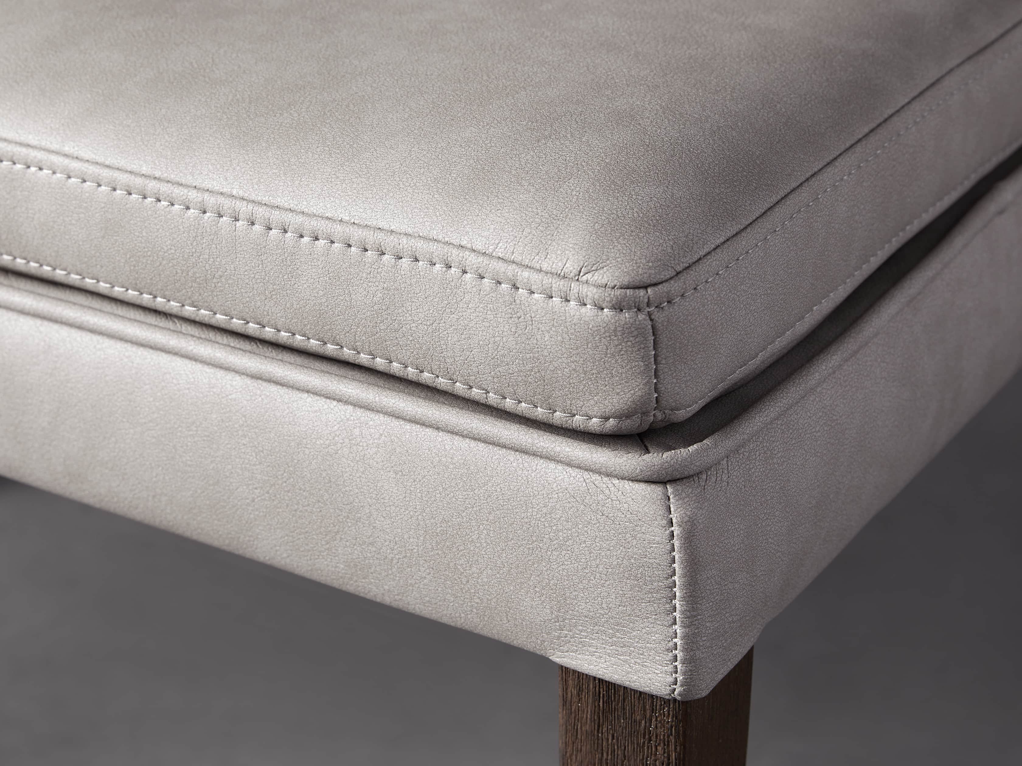 Lunden 60" Blackless Bench in Faux Drift, slide 3 of 4