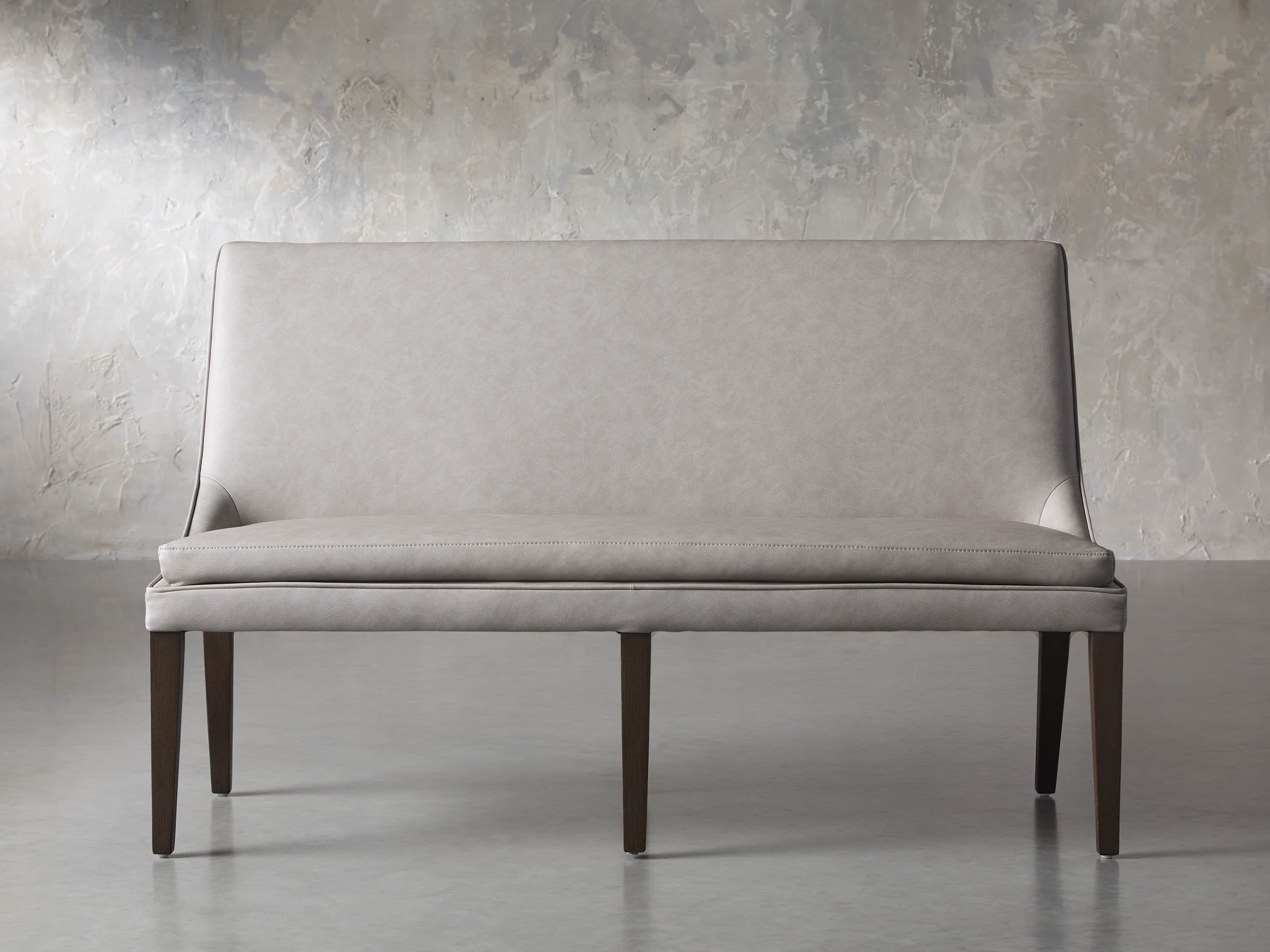 Lunden 60" Large Bench in Faux Drift, slide 1 of 7