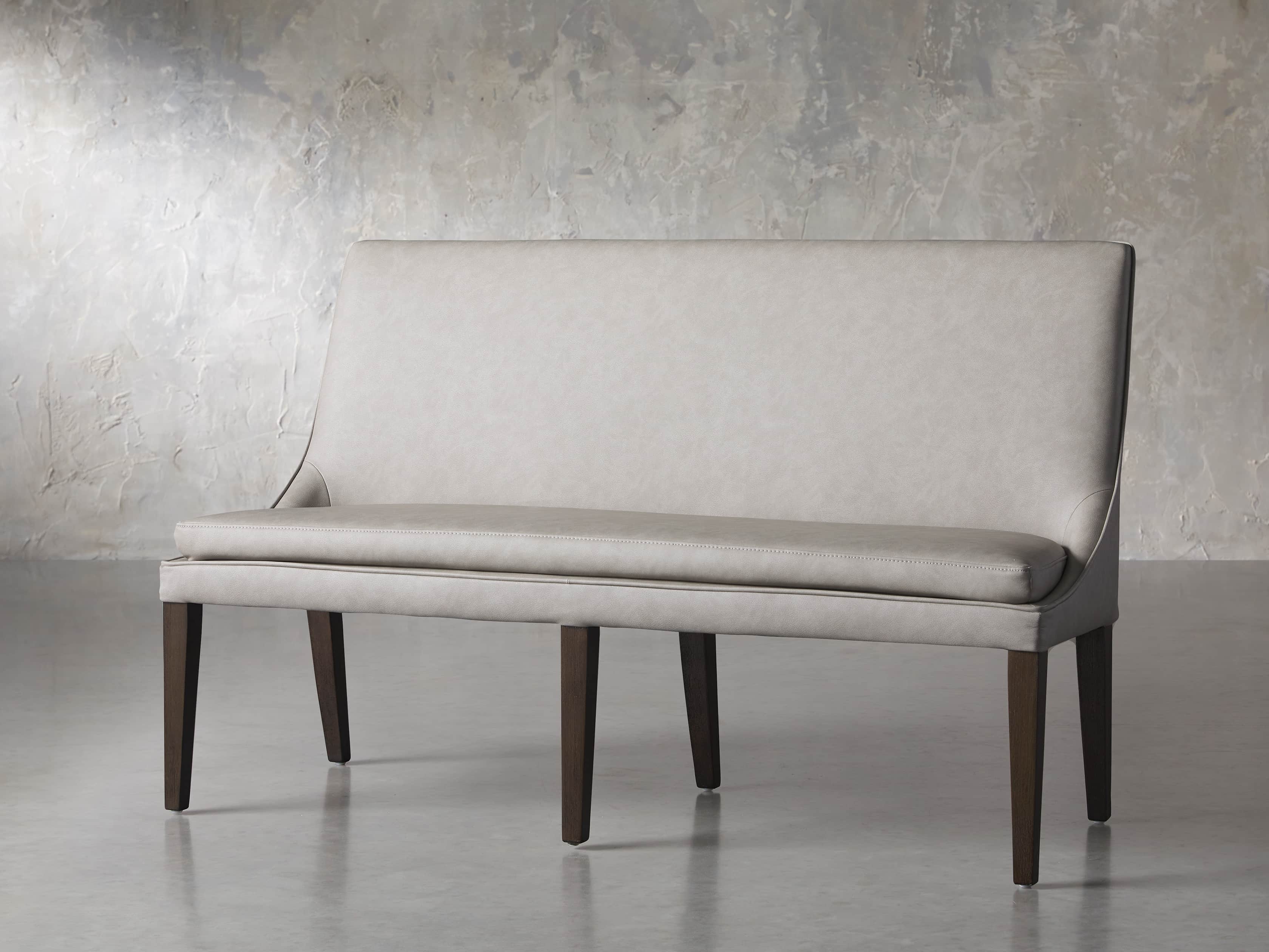 Lunden Faux Leather Bench Arhaus