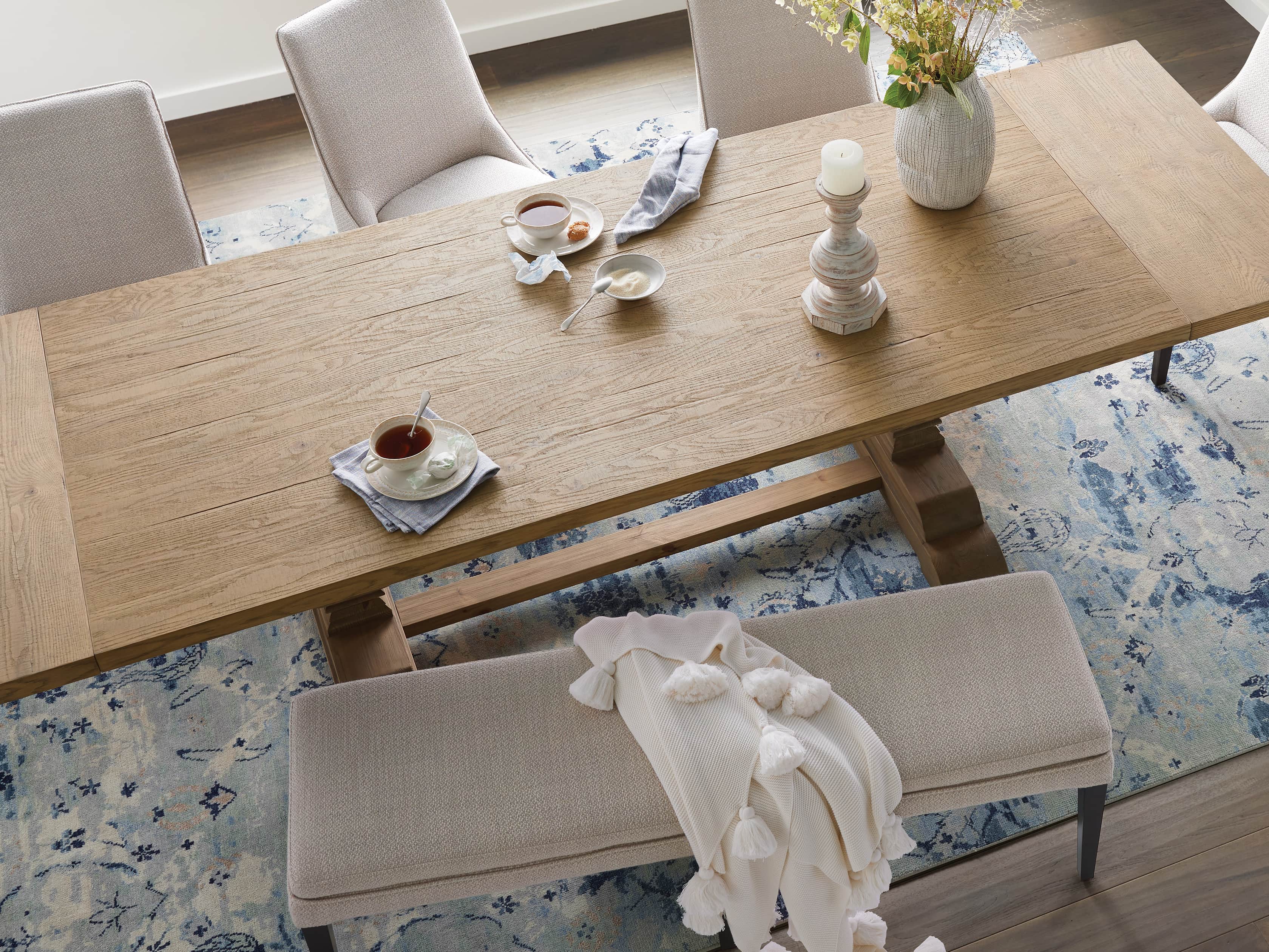 Lunden 60" Blackless Bench in Stucco, slide 6 of 8