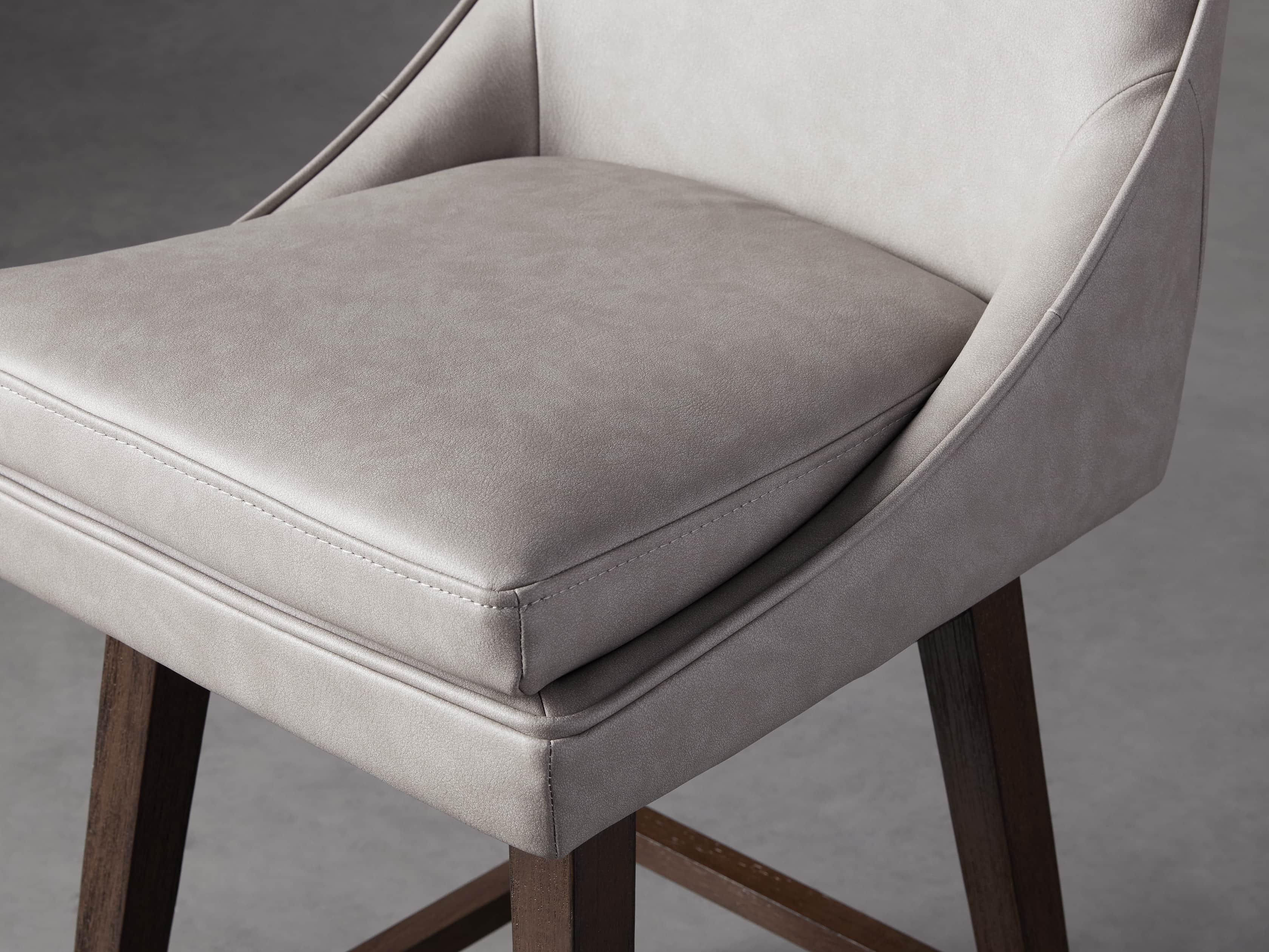 Lunden Faux Leather 19" Swivel Counter Stool in Faux Drift, slide 6 of 8