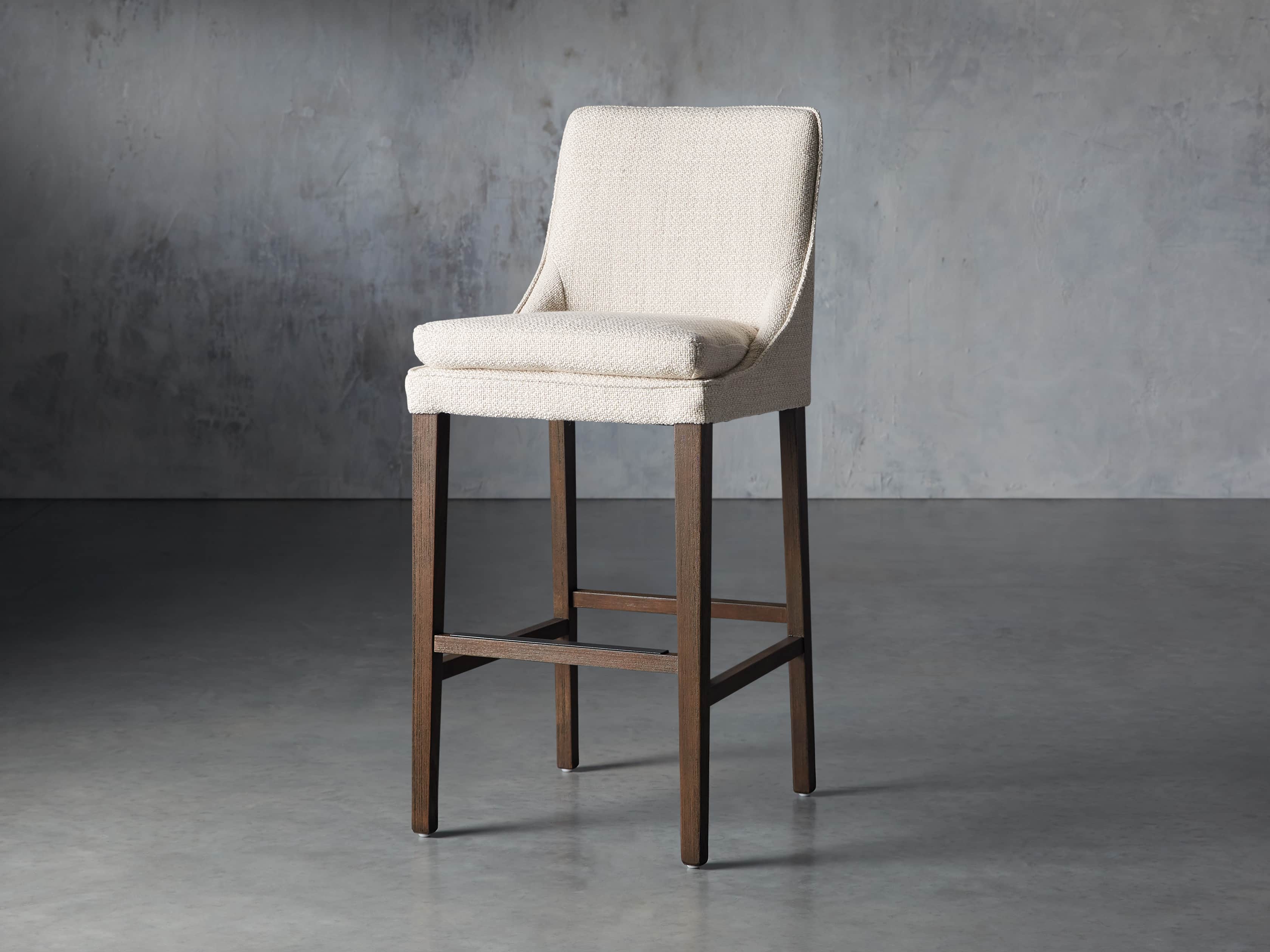 Lunden Upholstered Barstool in Moto Stucco, slide 2 of 9