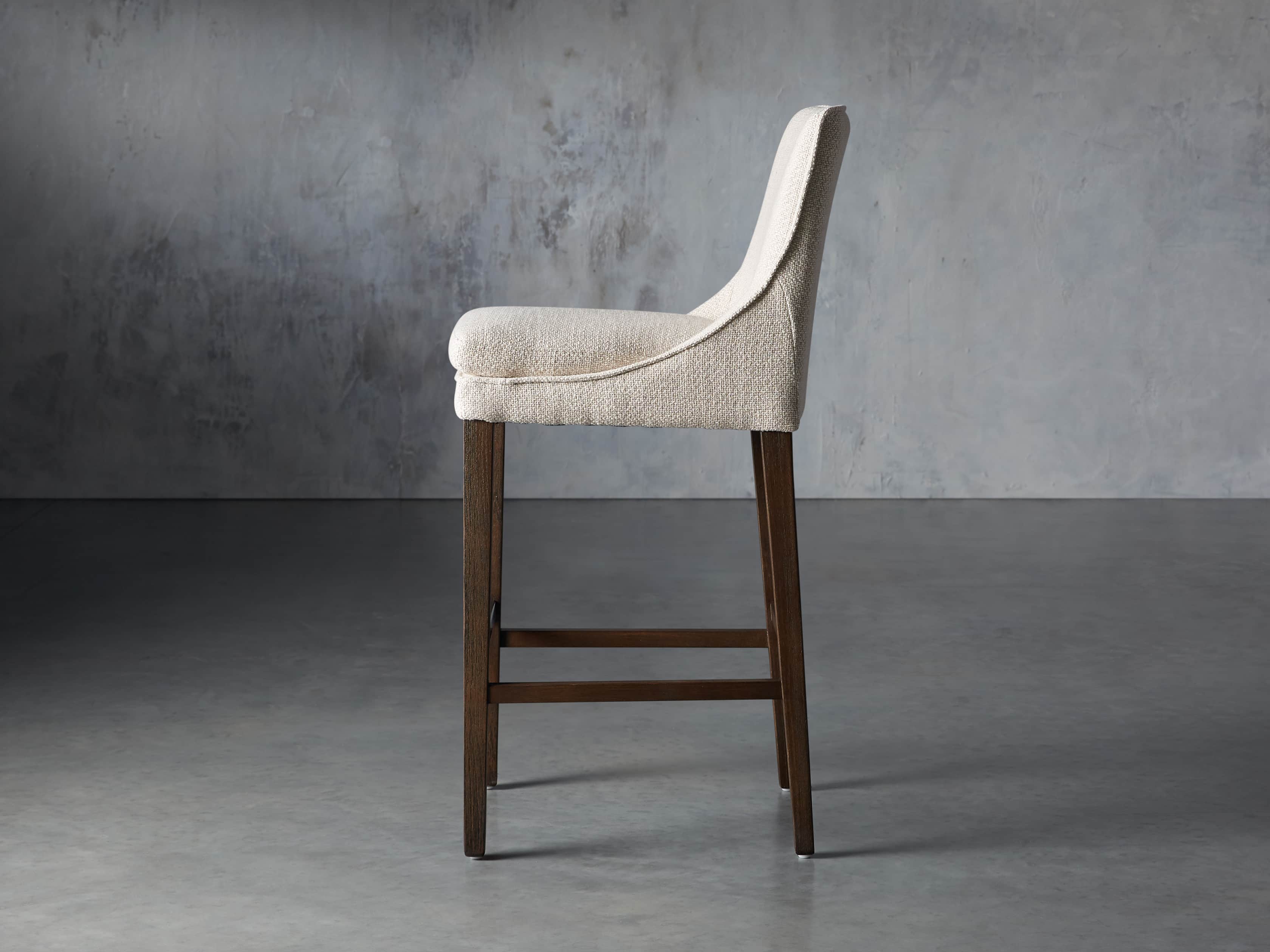 Lunden Upholstered Barstool in Moto Stucco, slide 3 of 9
