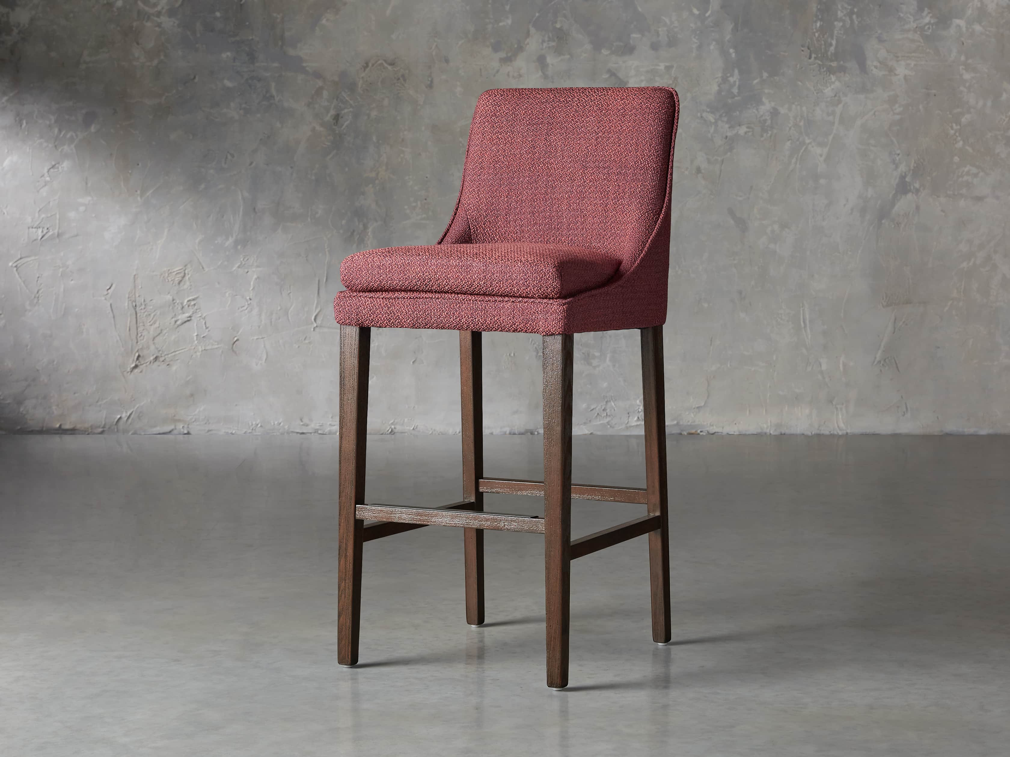 Lunden Upholstered 19" Barstool in Moto Imperial