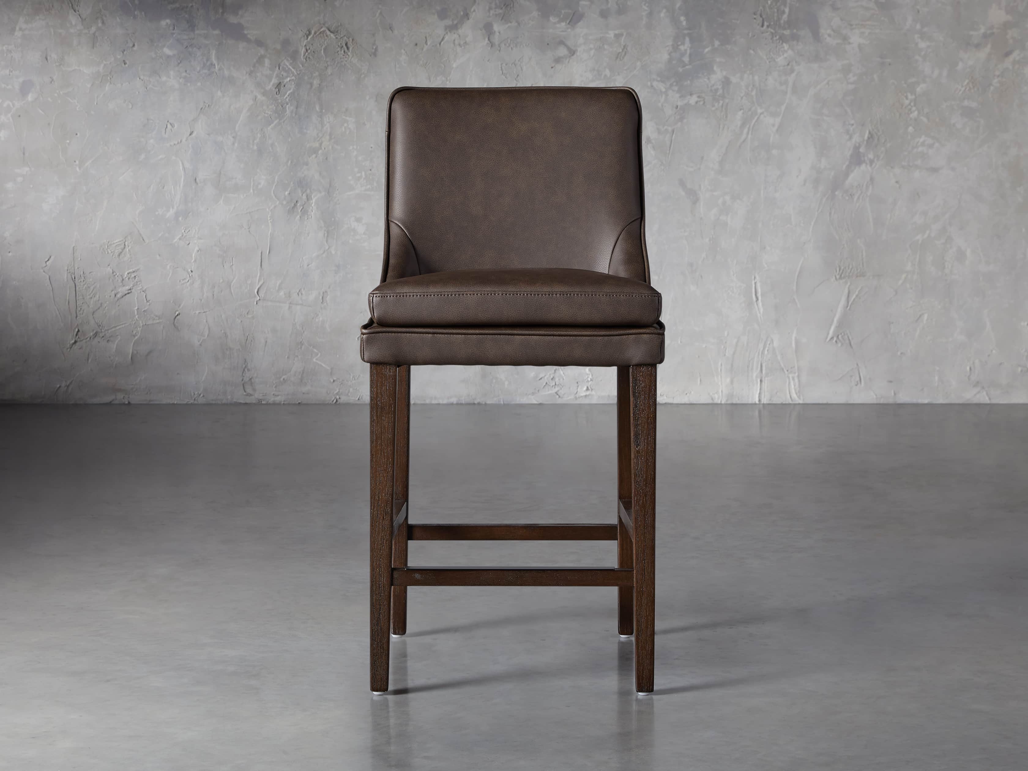 Lunden Faux Leather Counterstool in Espresso, slide 1 of 6