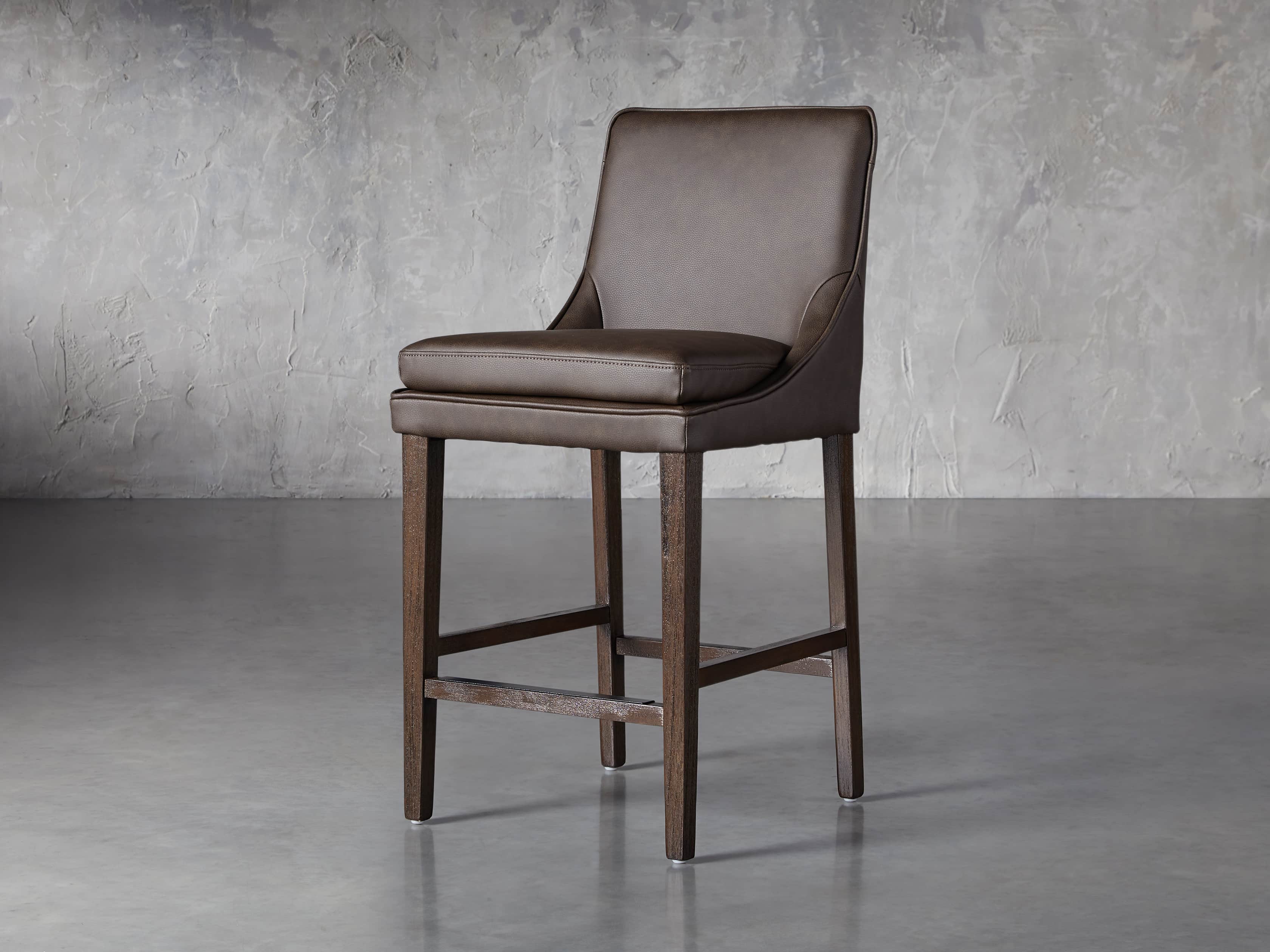 Lunden Faux Leather Counterstool in Espresso, slide 2 of 6