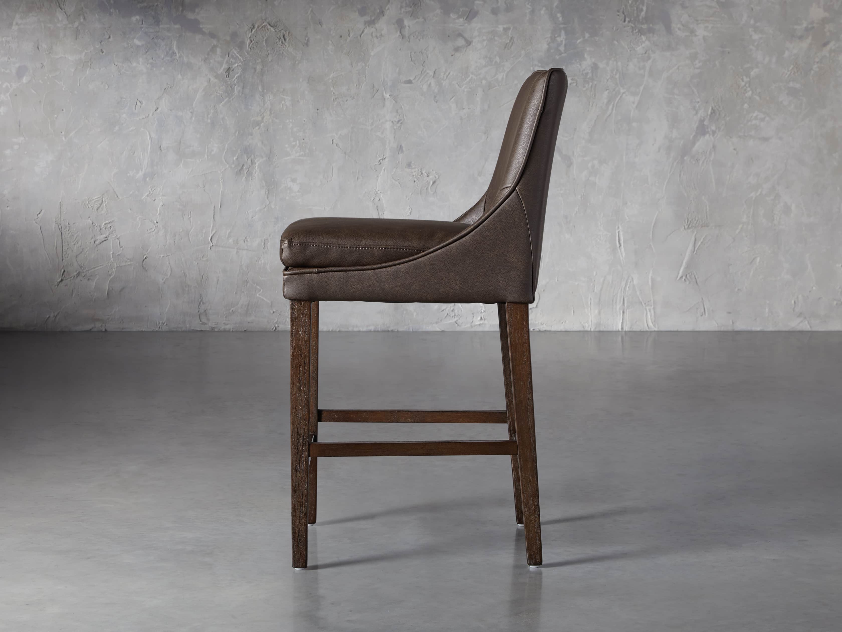 Lunden Faux Leather Counterstool in Espresso, slide 3 of 6