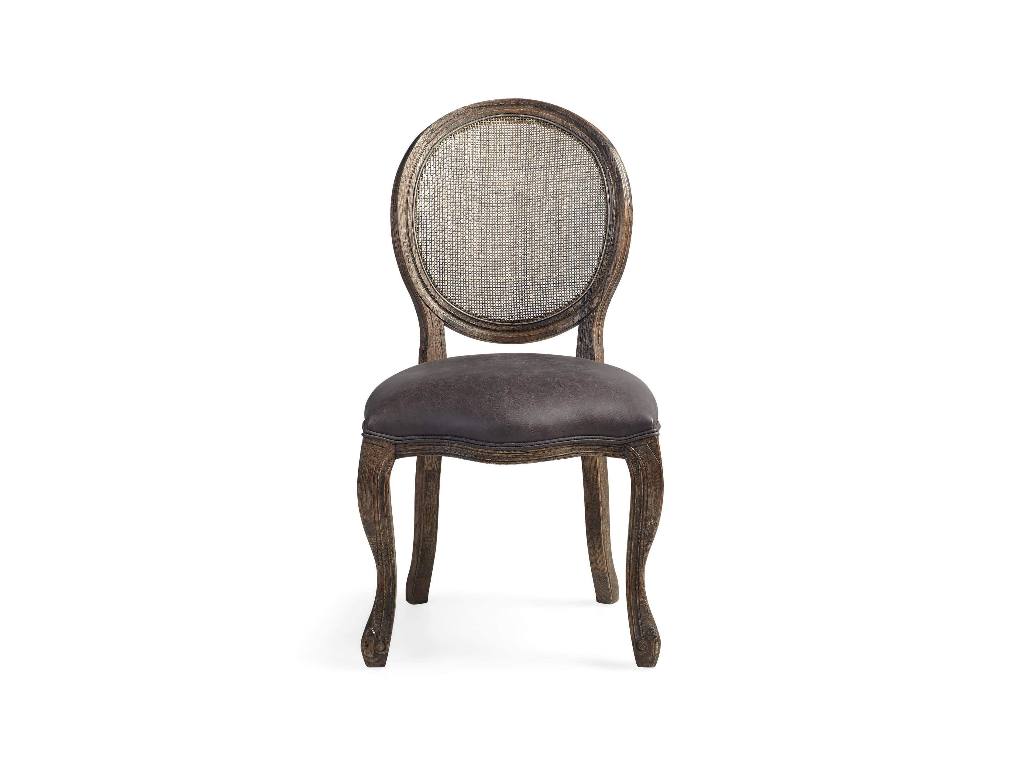 Margot Rattan Back Dining Side Chair in Cinder, slide 9 of 10