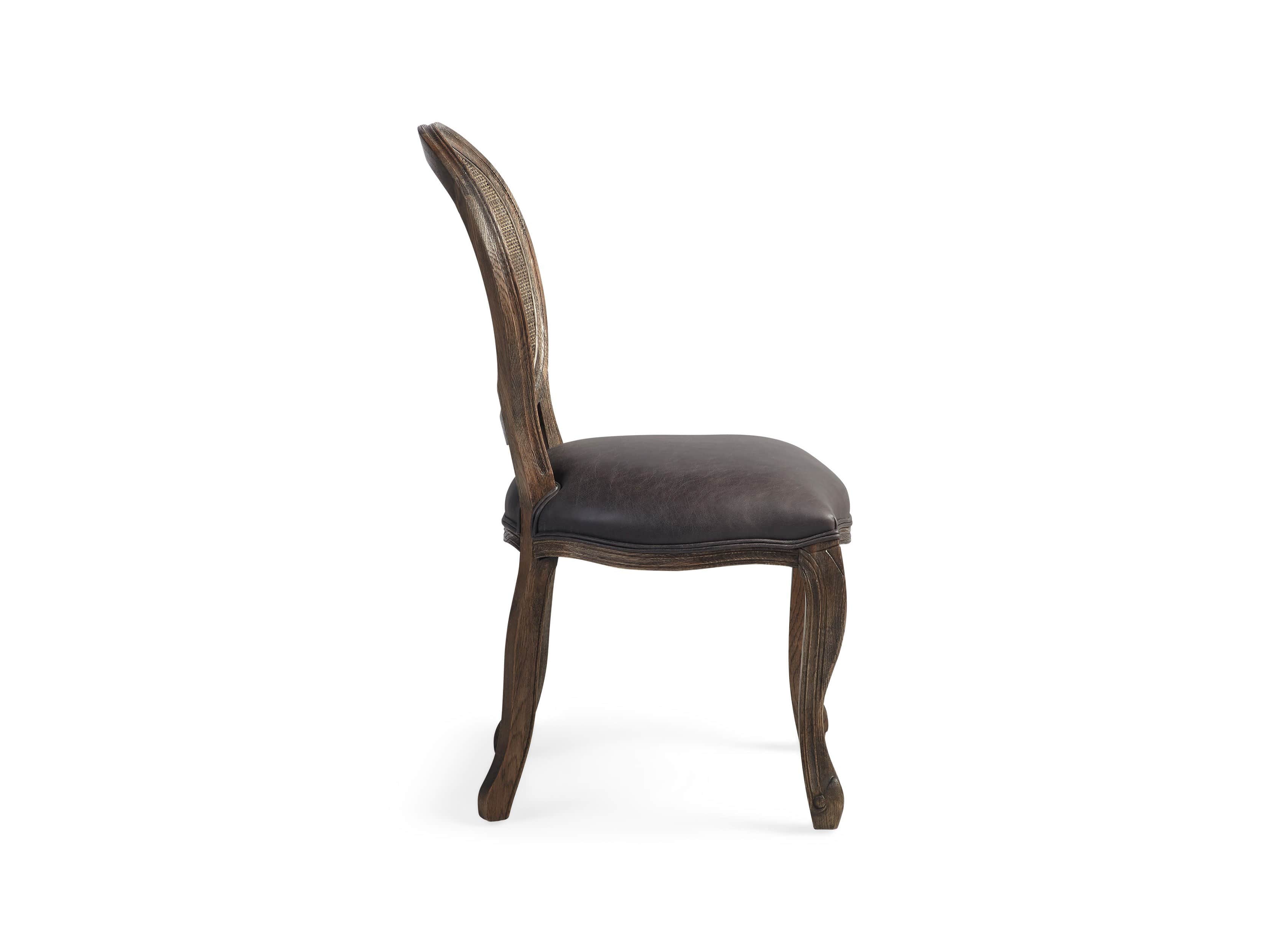 Margot Rattan Back Dining Side Chair in Cinder, slide 10 of 10
