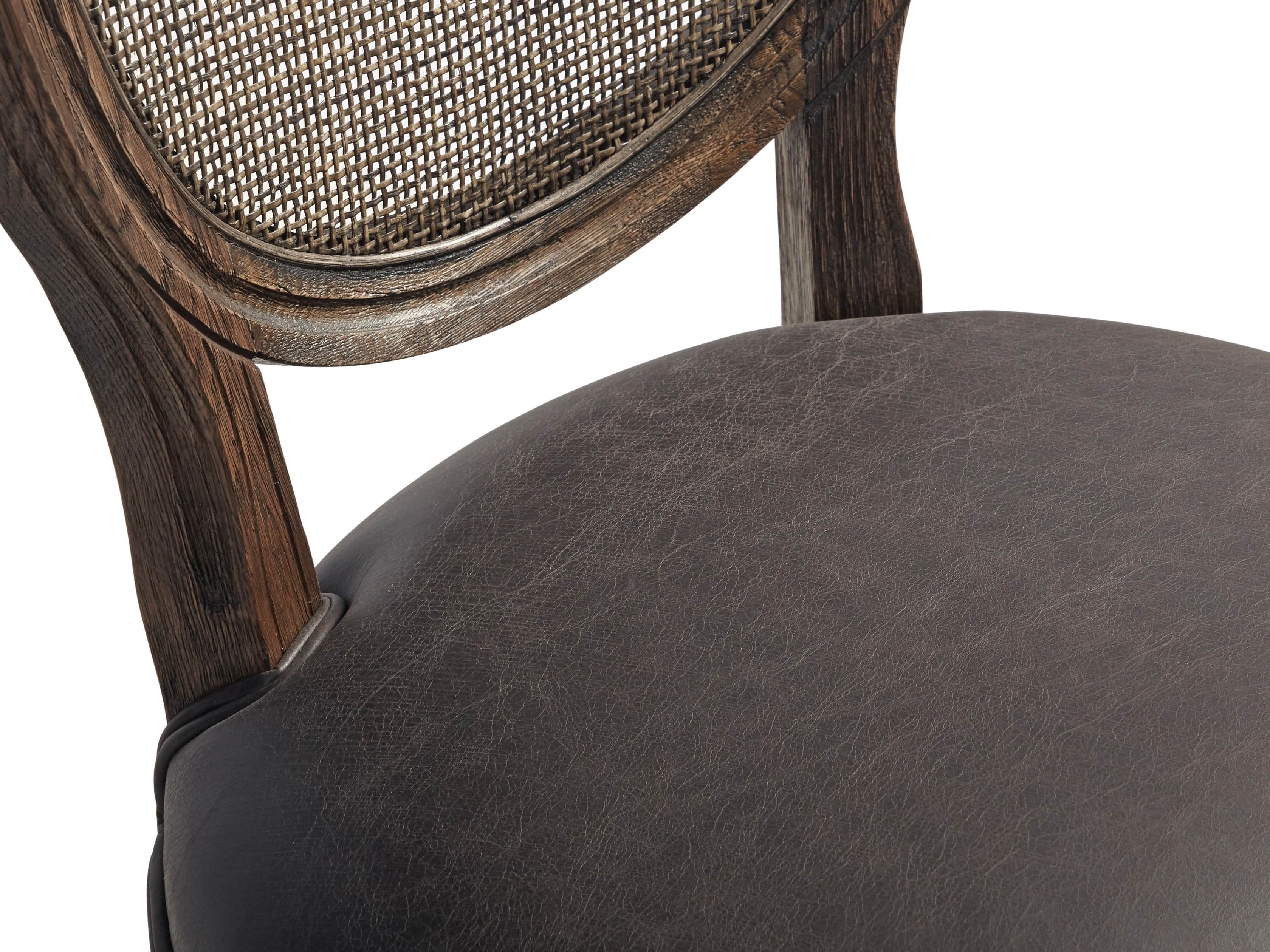 Margot Rattan Back Dining Side Chair in Cinder, slide 6 of 10