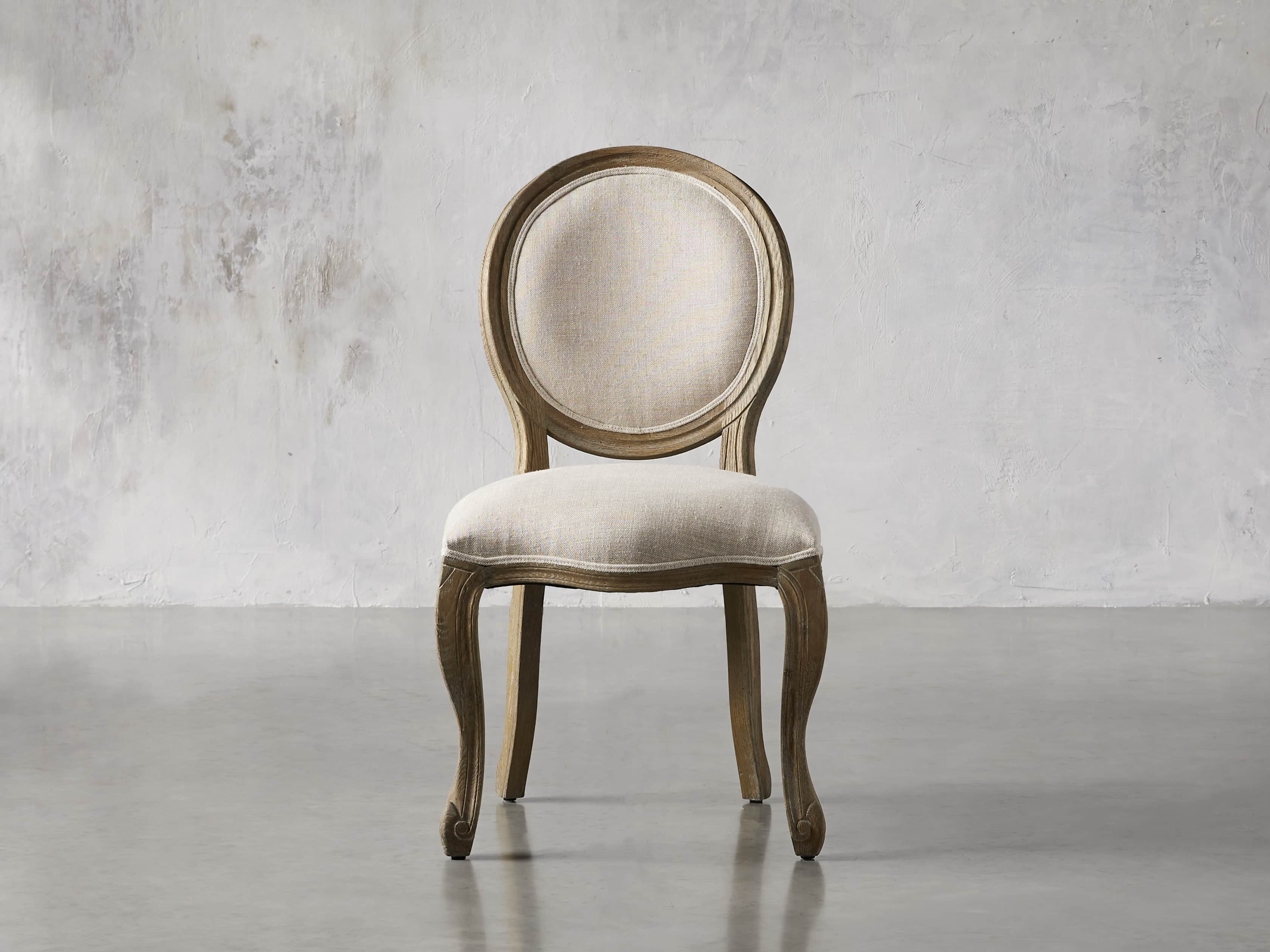 Margot Upholstered Dining Side Chair in Weathered, slide 1 of 6