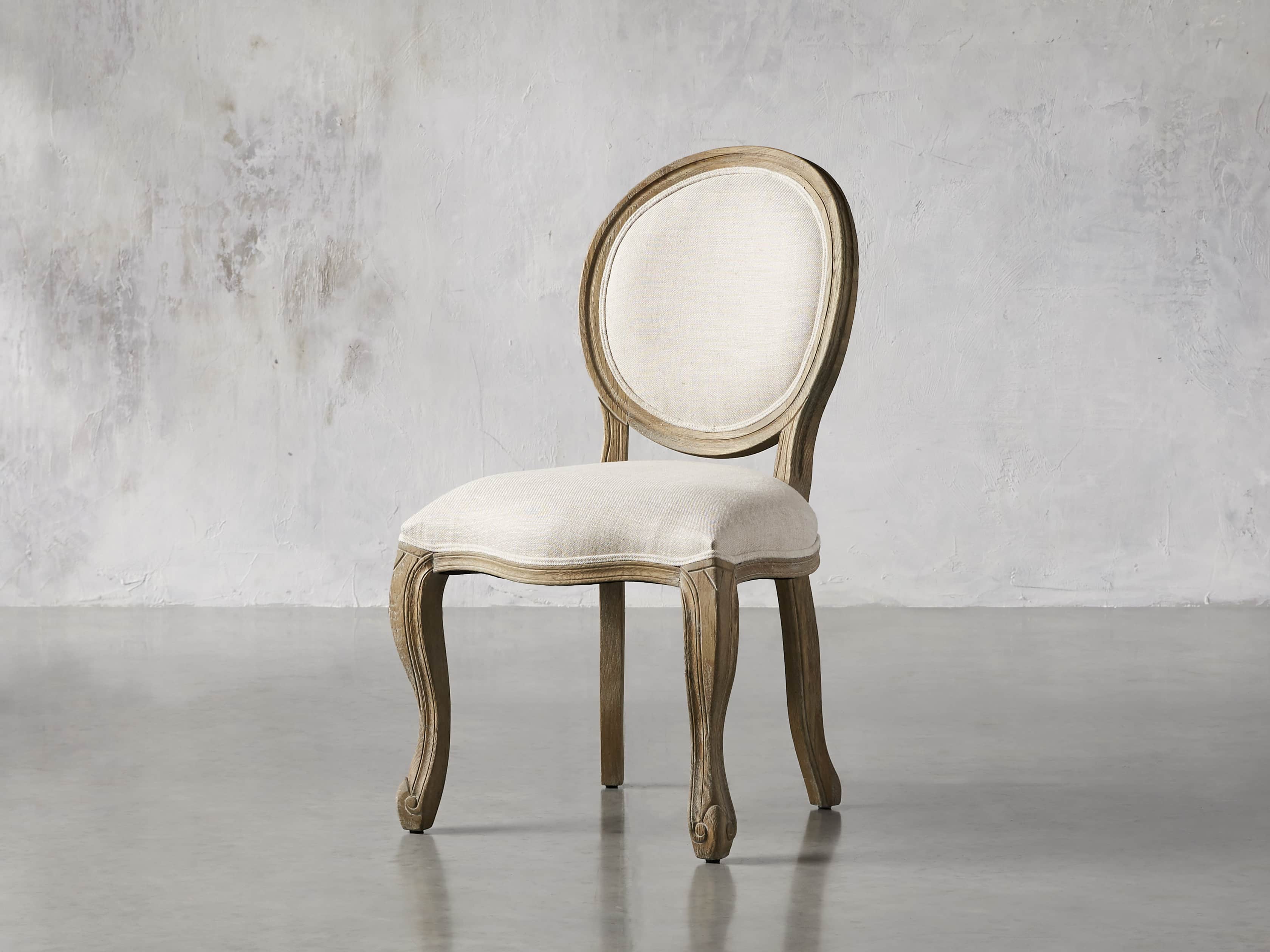 Margot Upholstered Dining Side Chair in Weathered, slide 3 of 6