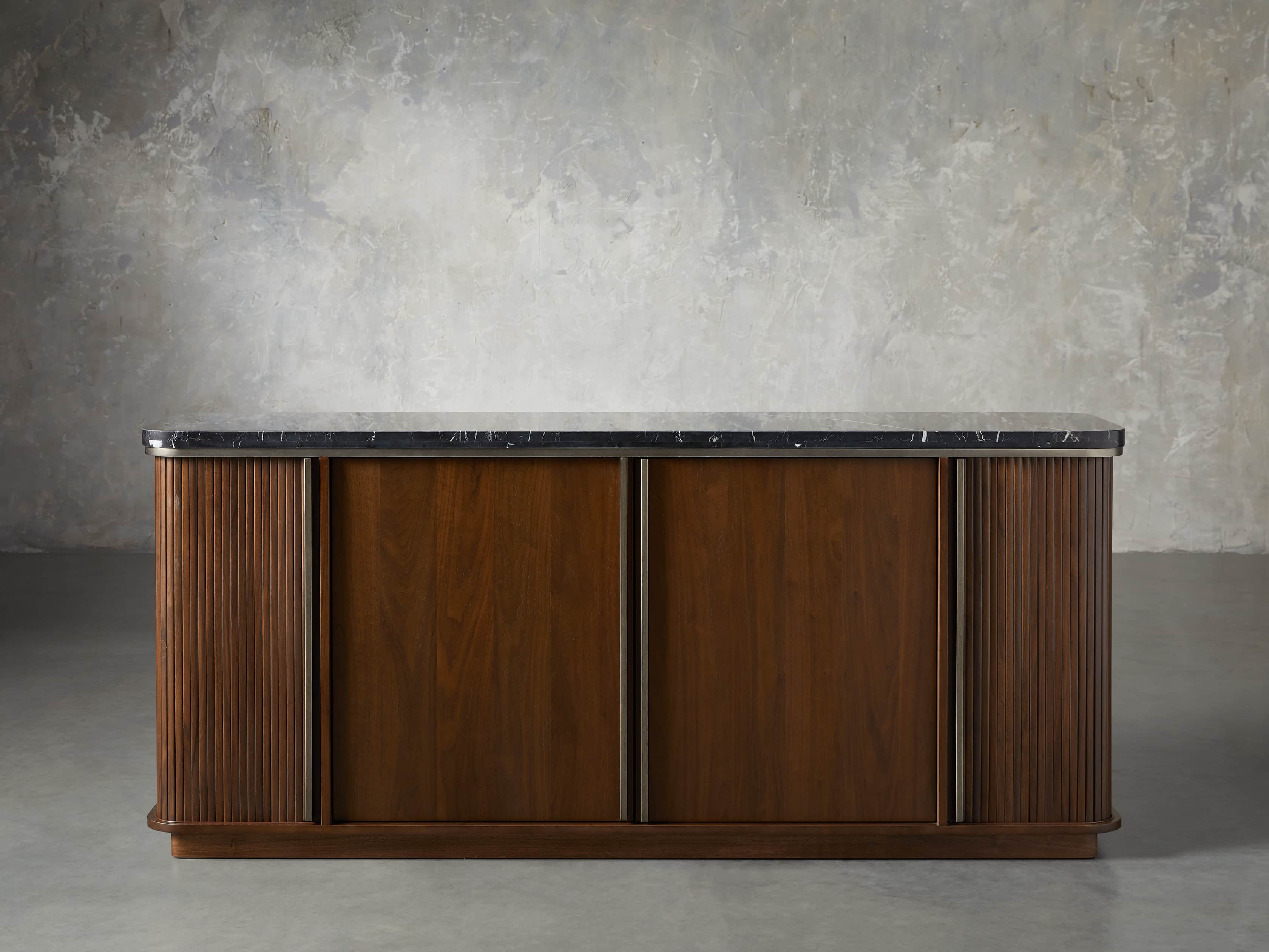 Massa 70" Buffet in Black Marble