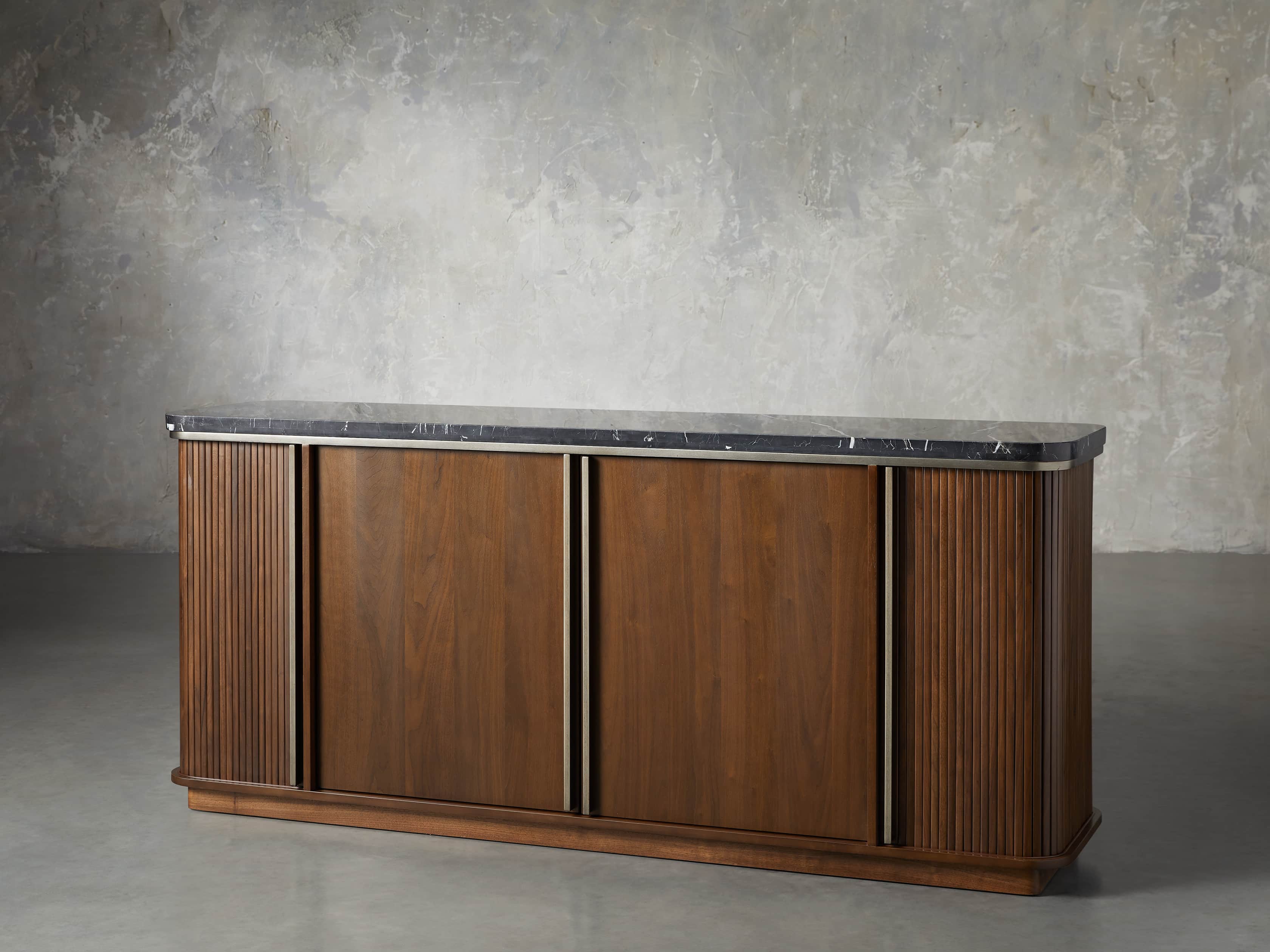 Massa 70" Buffet in Black Marble