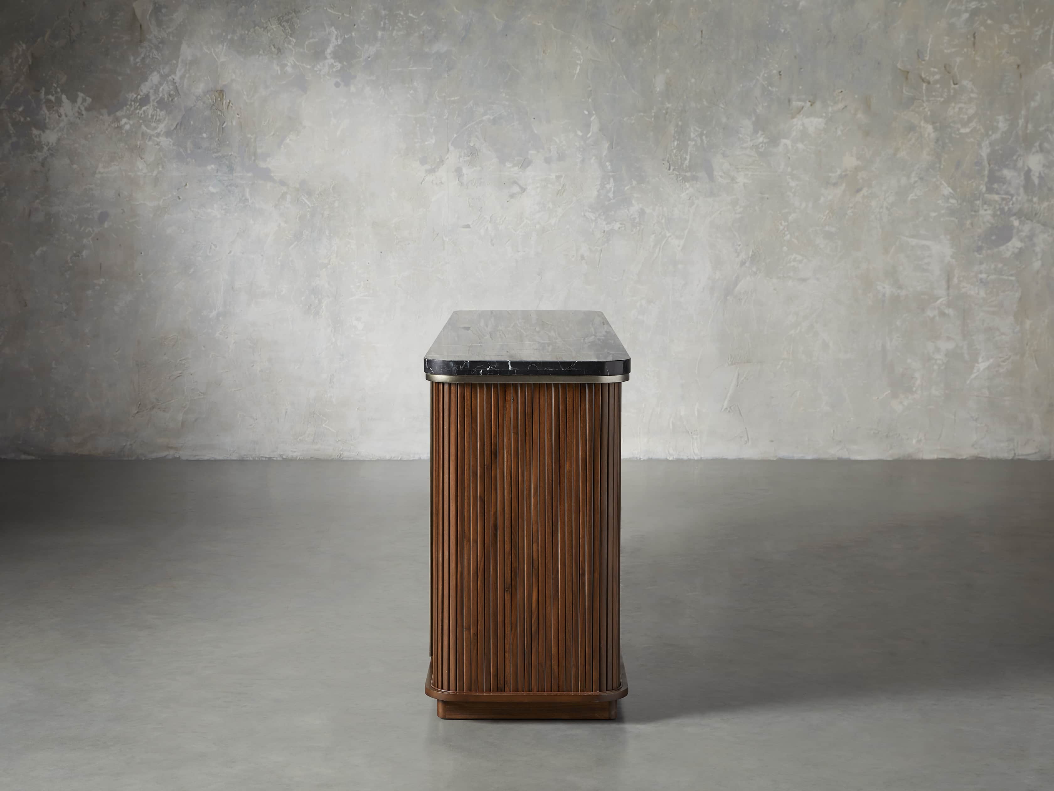 Massa 70" Buffet in Black Marble