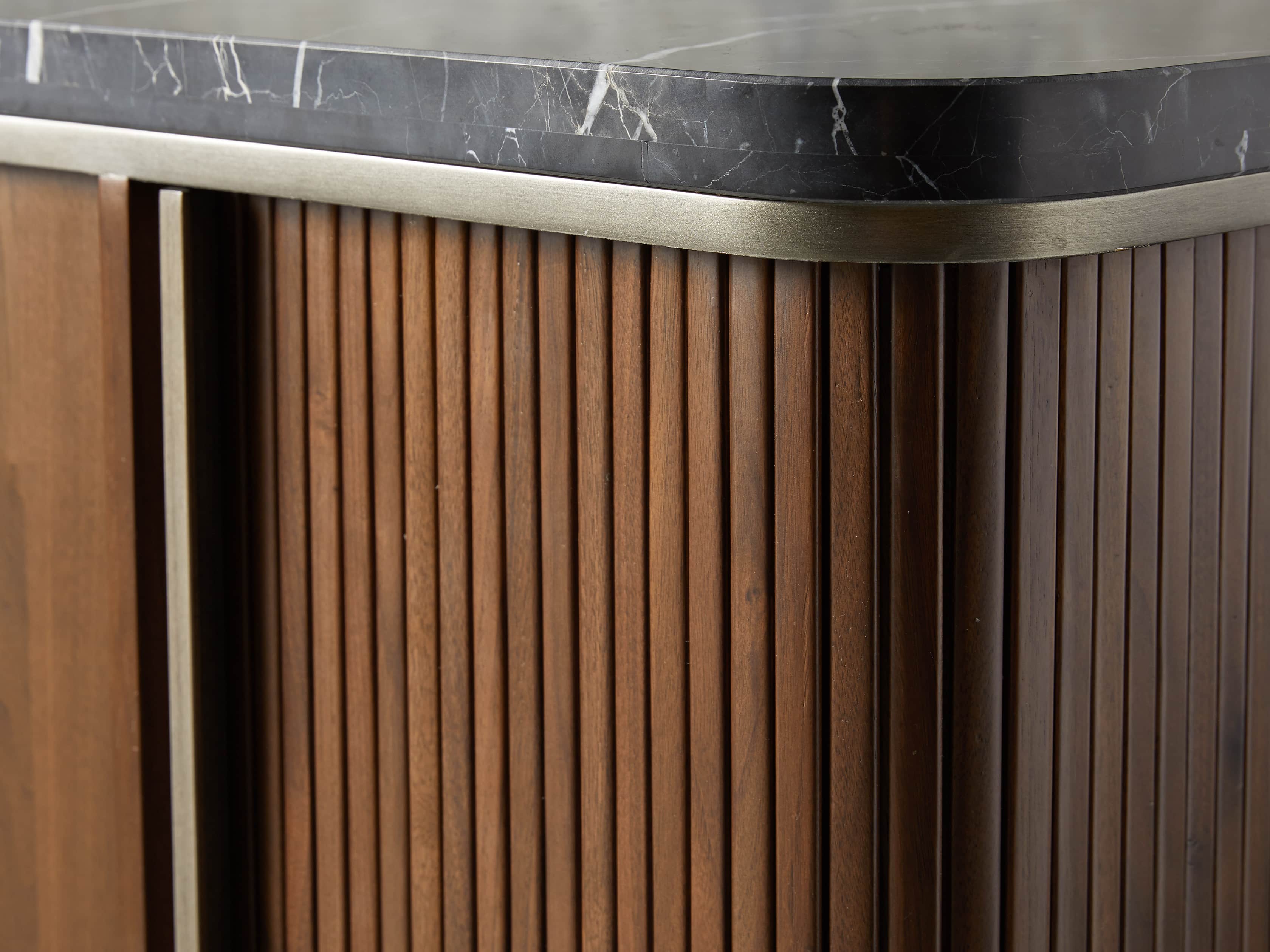 Massa 70" Buffet in Black Marble