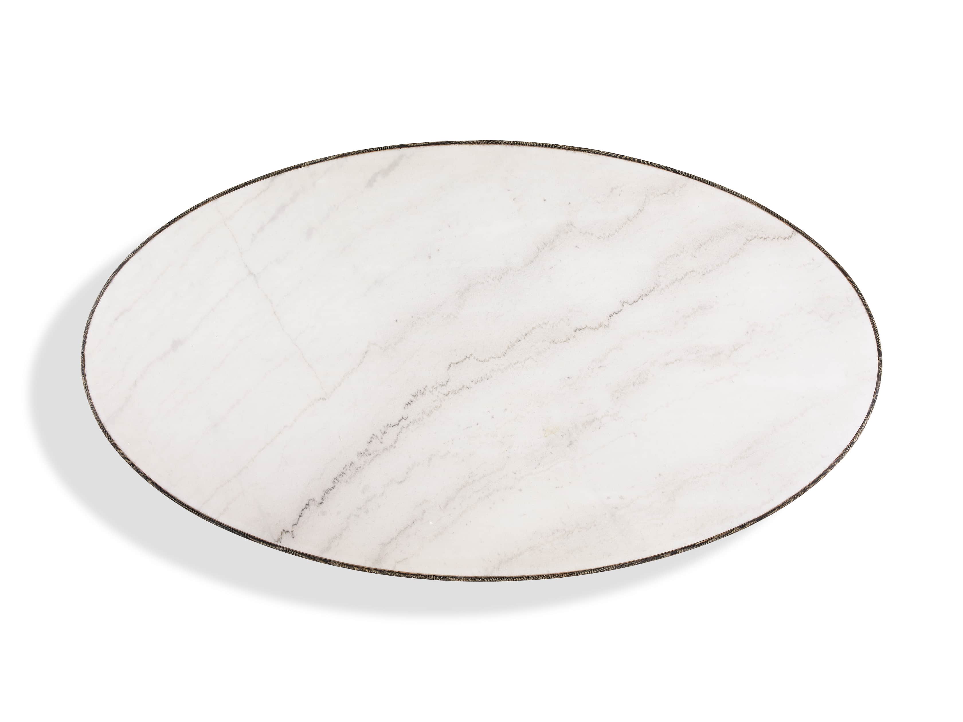 Meridian 79" White Marble Dining Table, slide 4 of 8