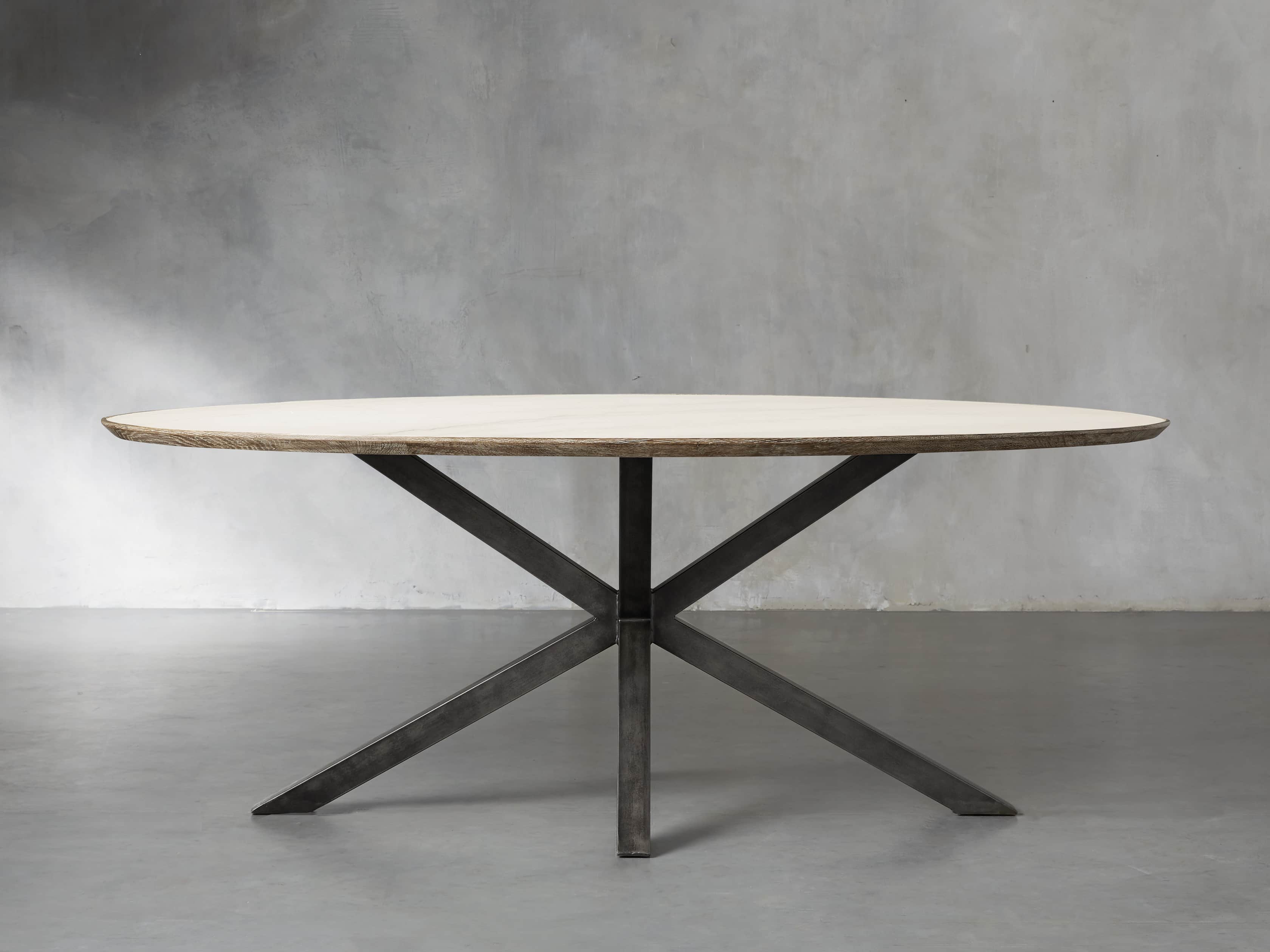 Meridian 79" White Marble Dining Table, slide 3 of 8