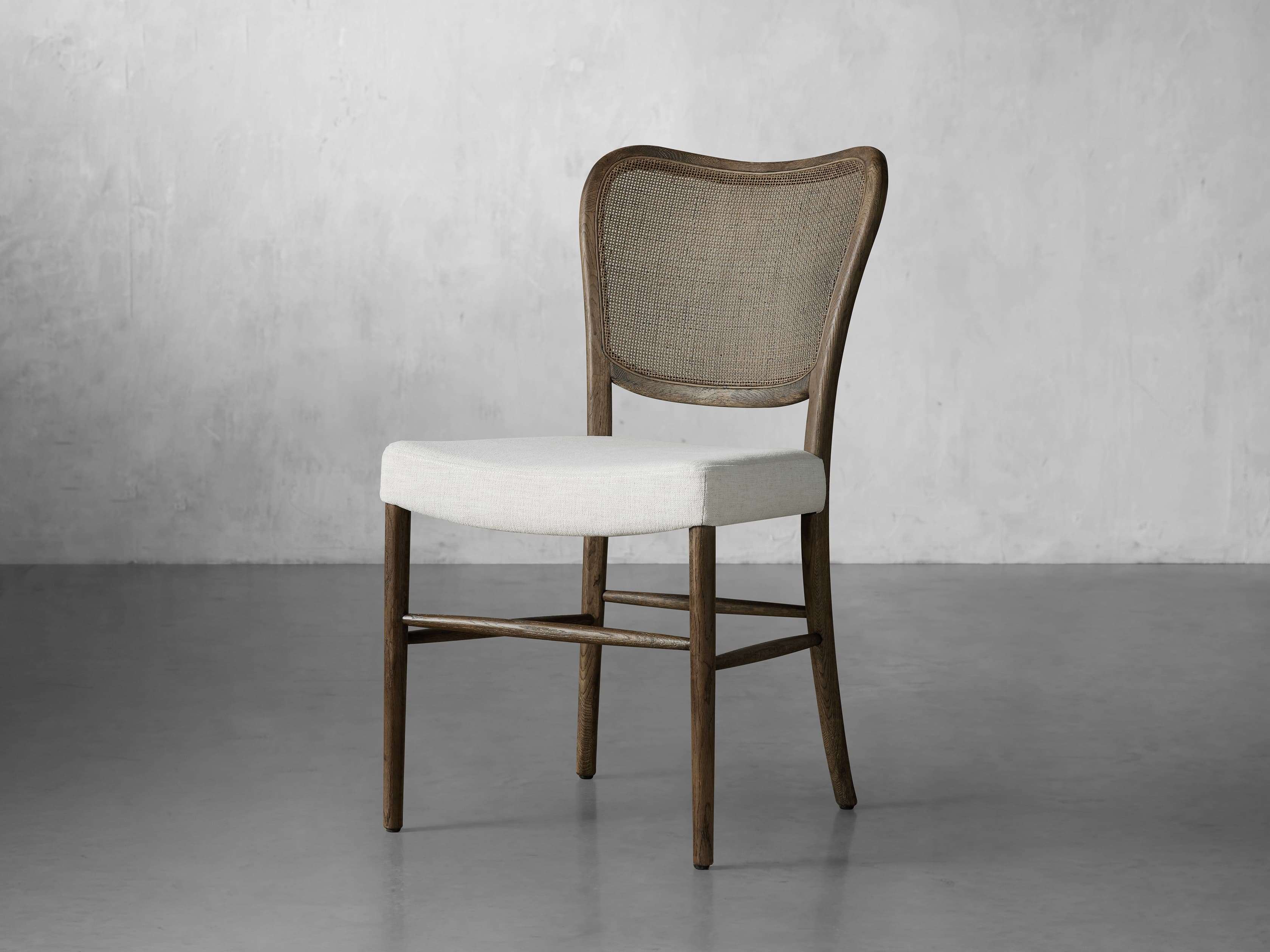Margot Cane Back Dining Chair in Cinder Wood Natural | Arhaus