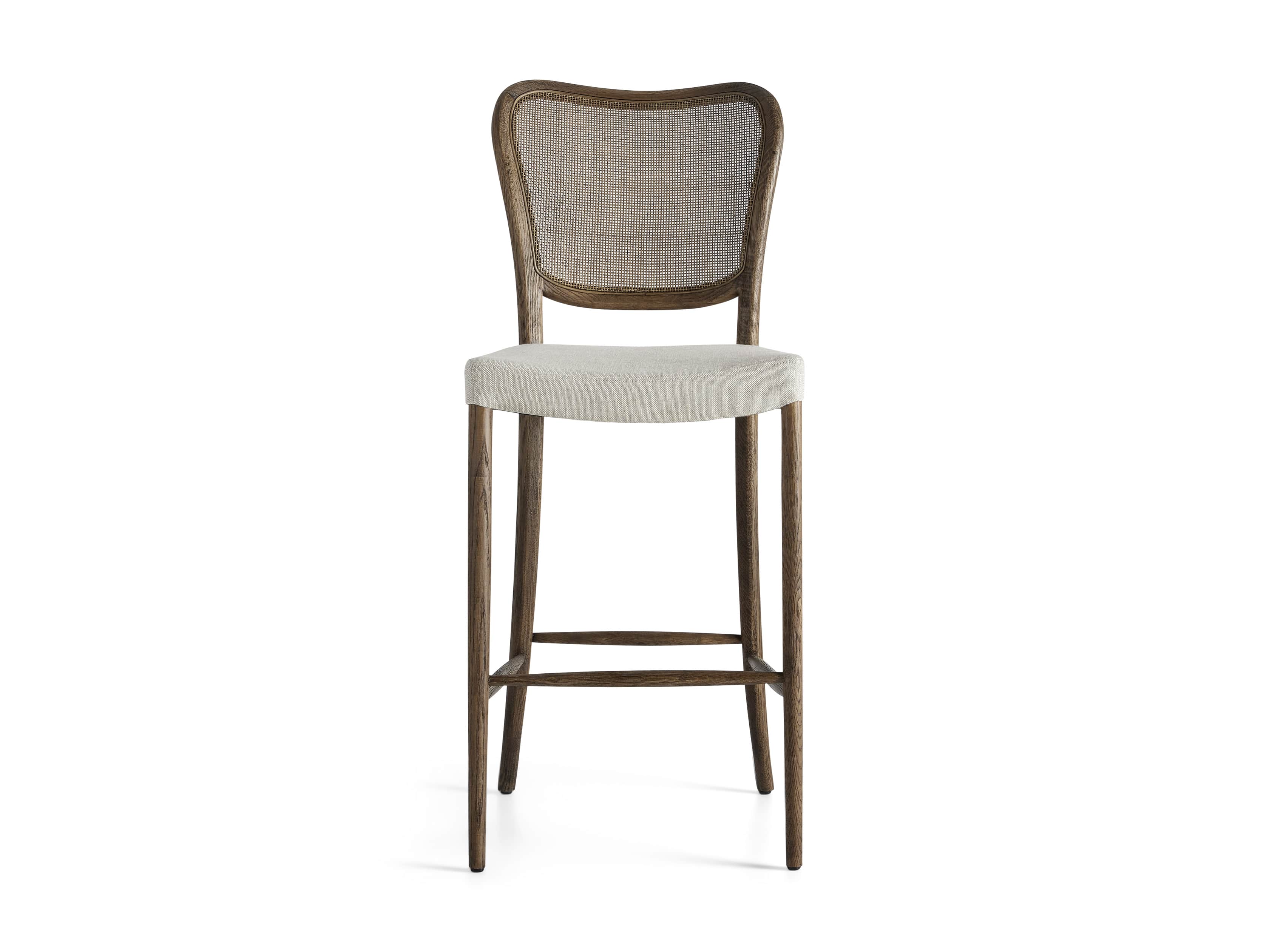 Noa Barstool in Cinder with Linen Natural seat, slide 6 of 7