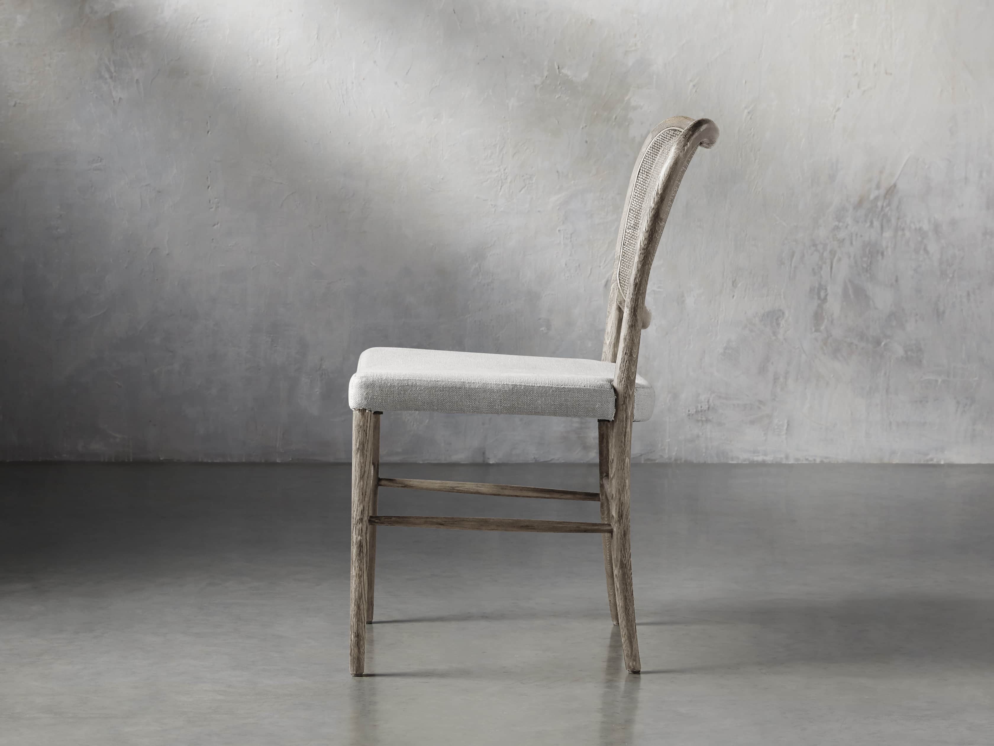 Noa Dining Chair in Stone Vintage with Linen Natural seat, slide 4 of 9