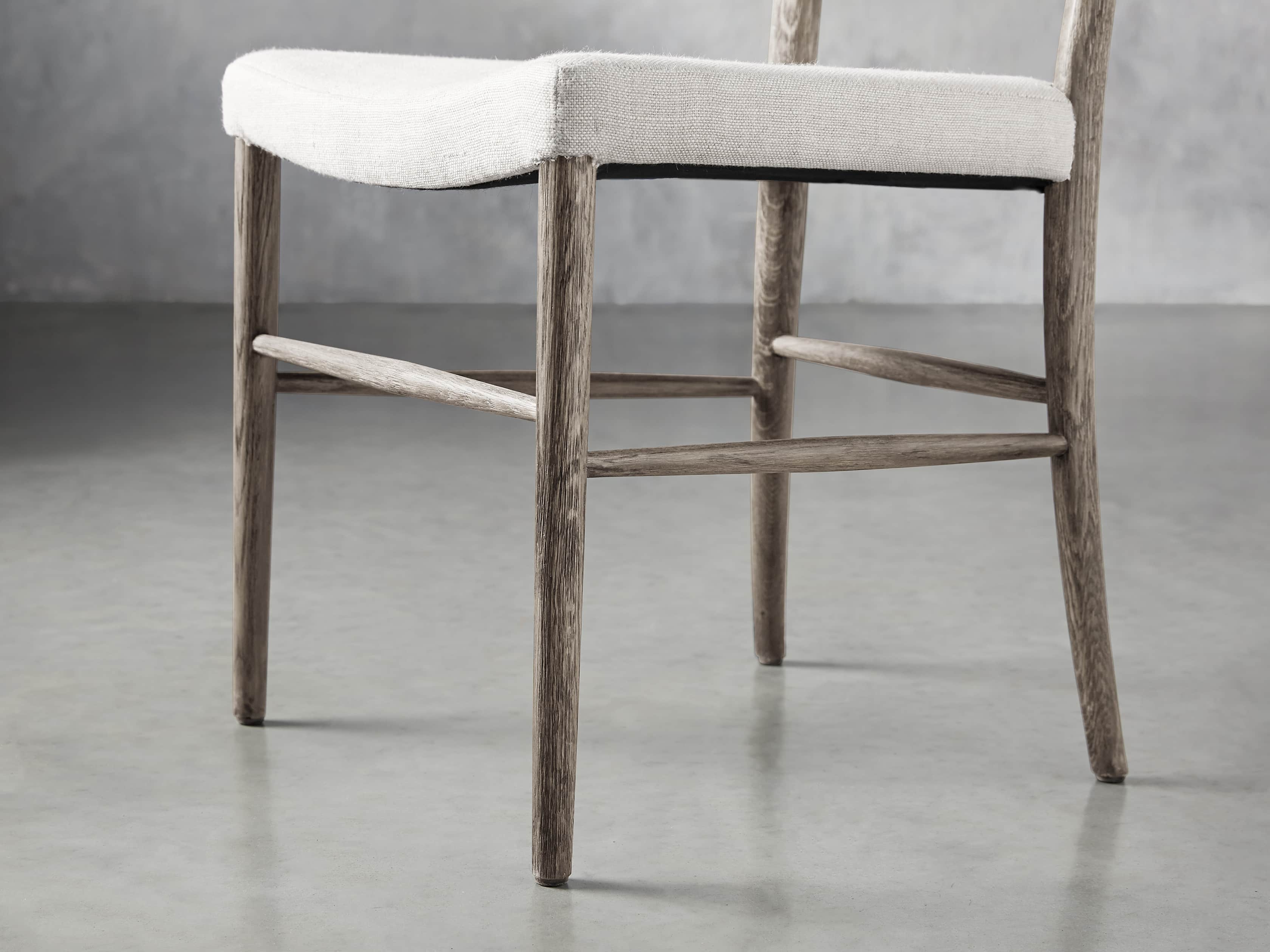 Noa Dining Chair in Stone Vintage with Linen Natural seat, slide 7 of 9