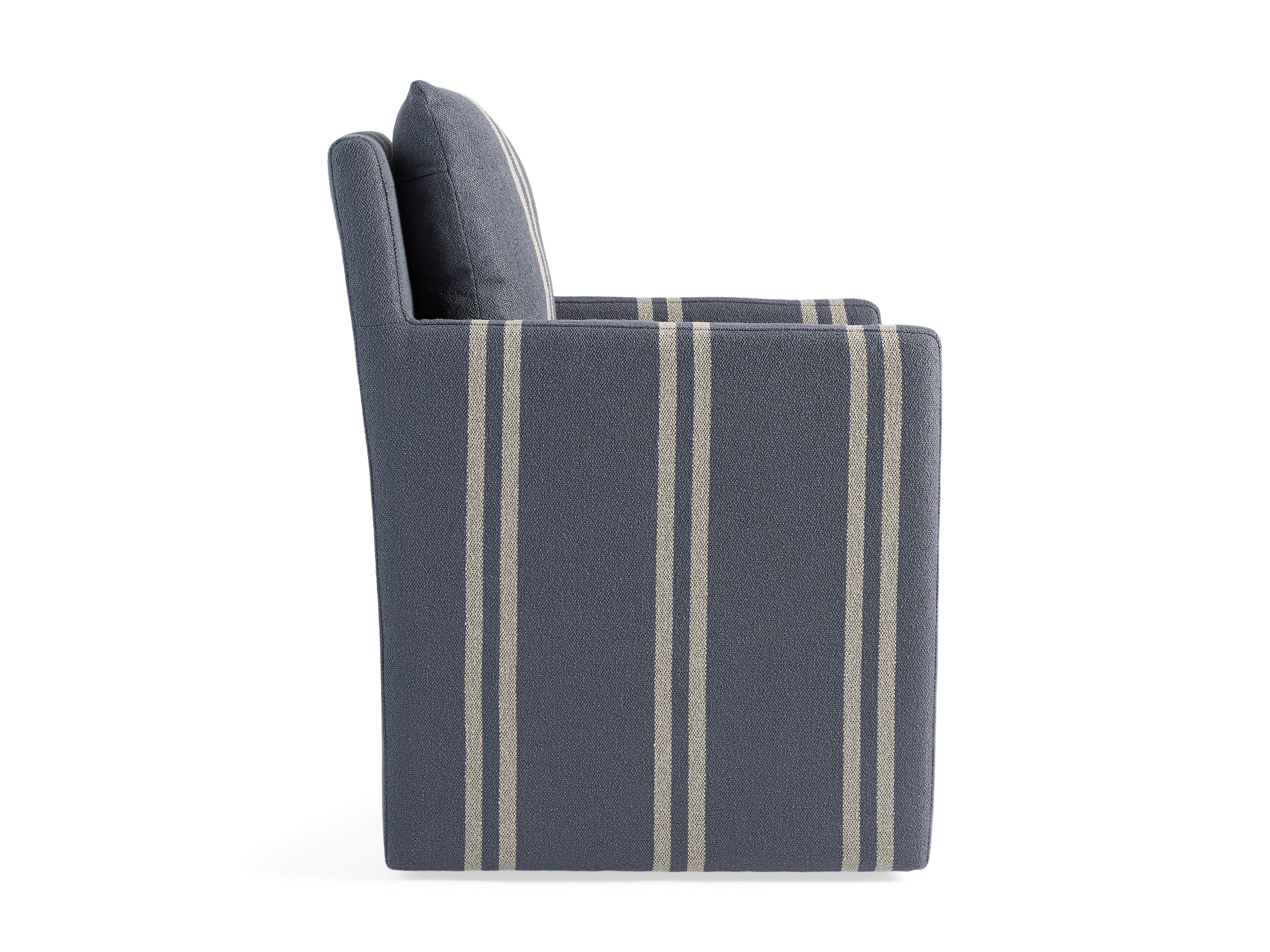 Oscar Upholstered Dining Arm Chair in Coba Jeans, slide 8 of 8