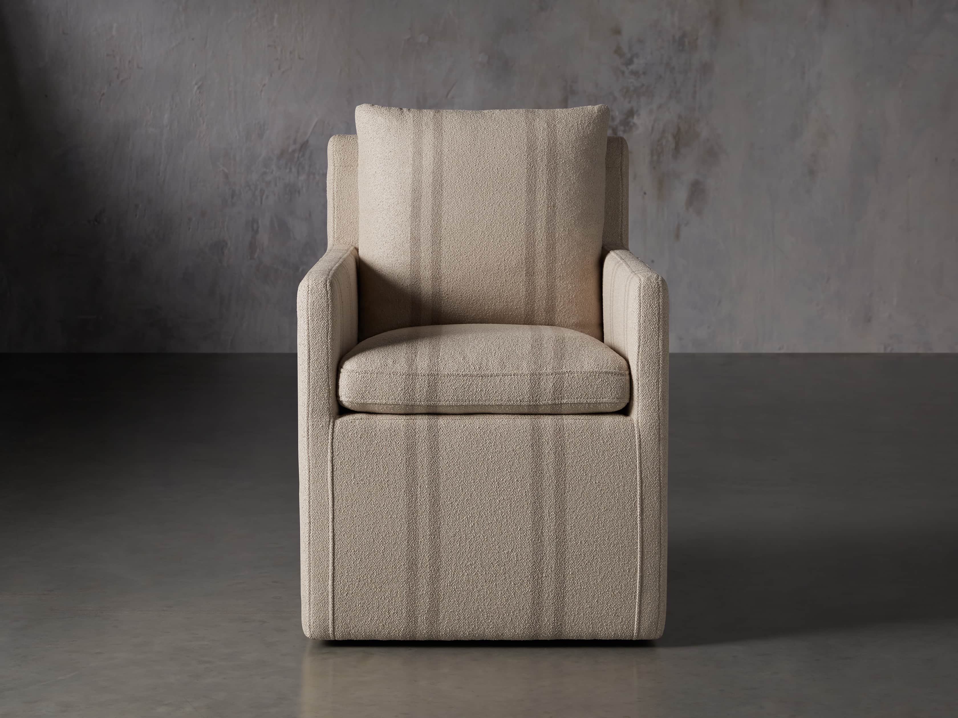 Oscar Striped Dining Arm Chair Arhaus