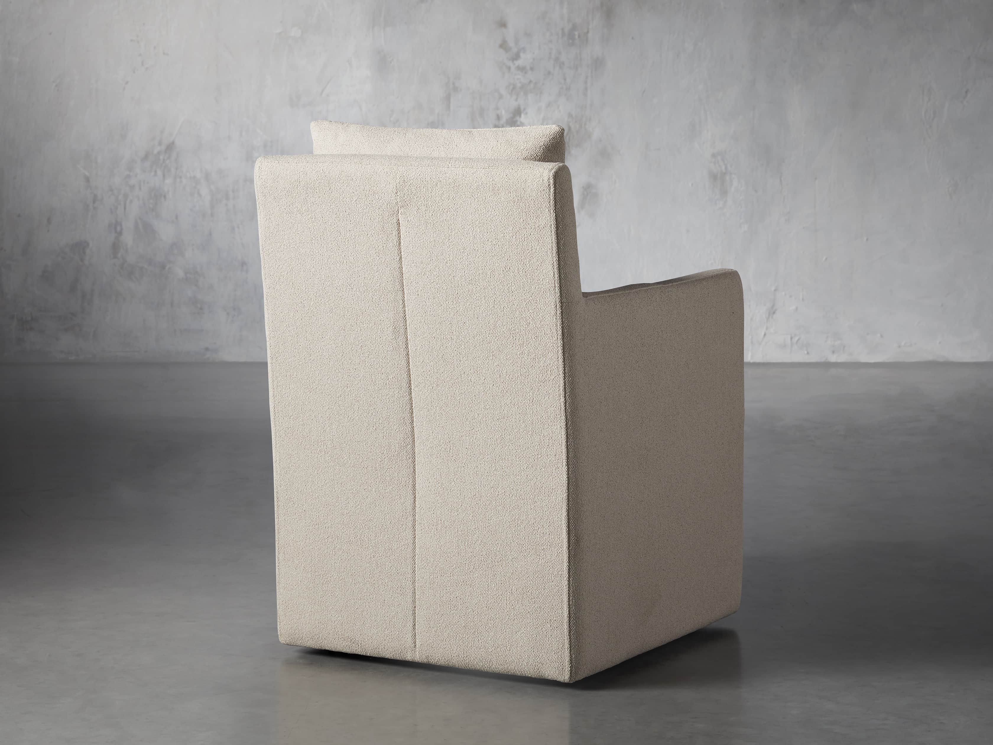 Oscar Upholstered 24" Dining Arm Chair in Zona Sand, slide 4 of 7