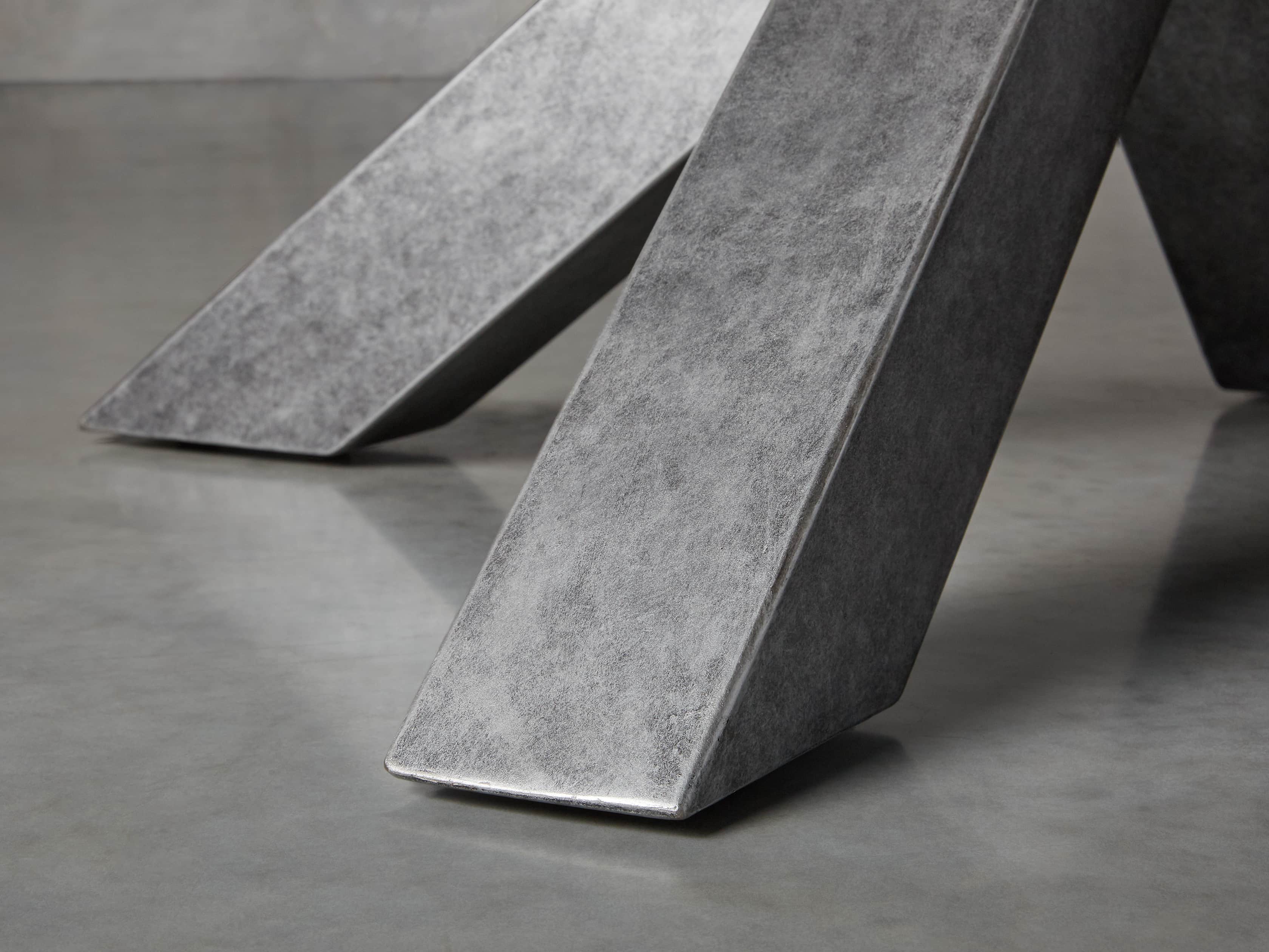 Petra 54" Round Grey Marble Dining Table, slide 6 of 10