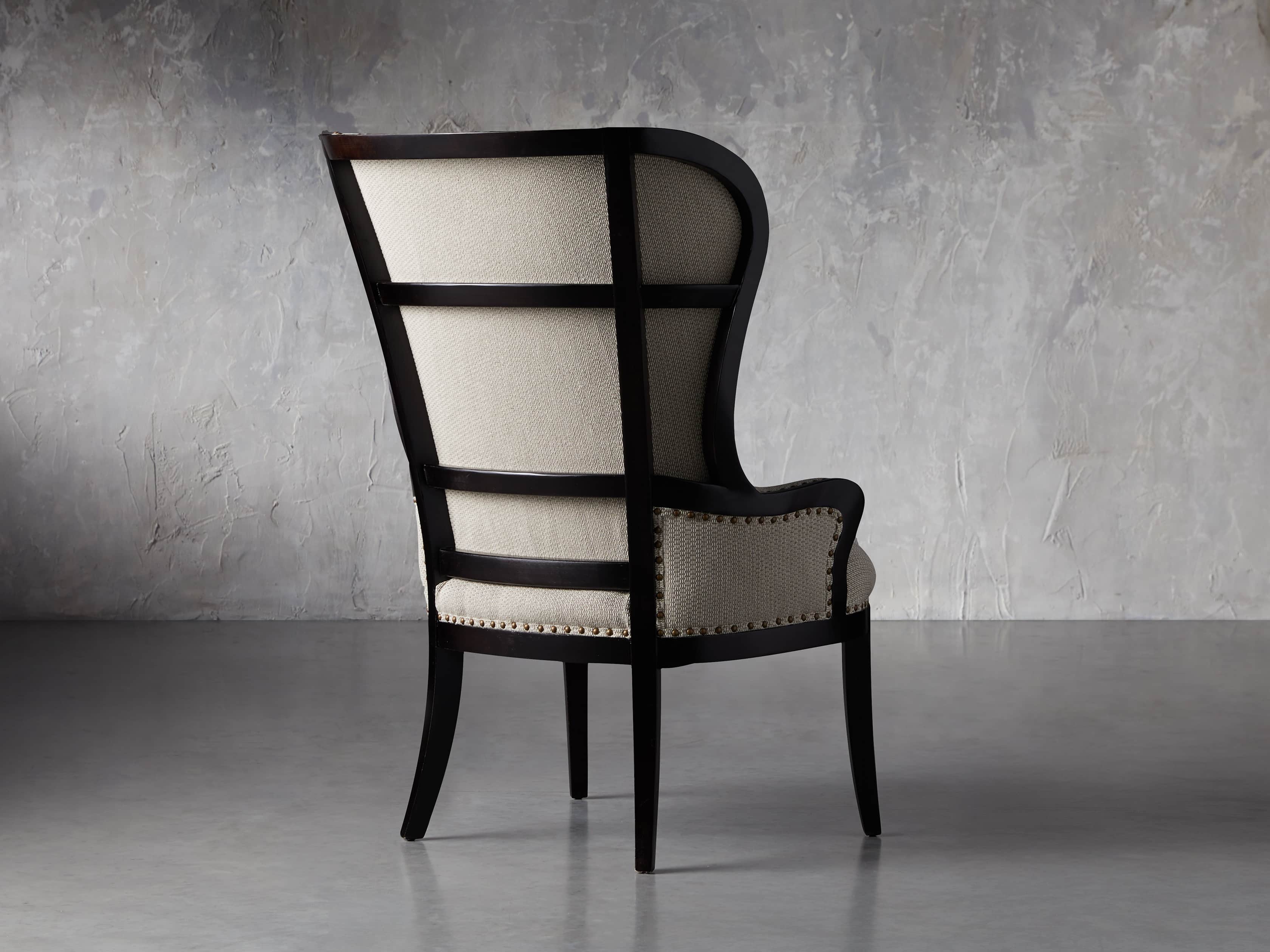Portsmouth Upholstered 32" Dining Arm Chair in Jennings Cement, slide 4 of 8