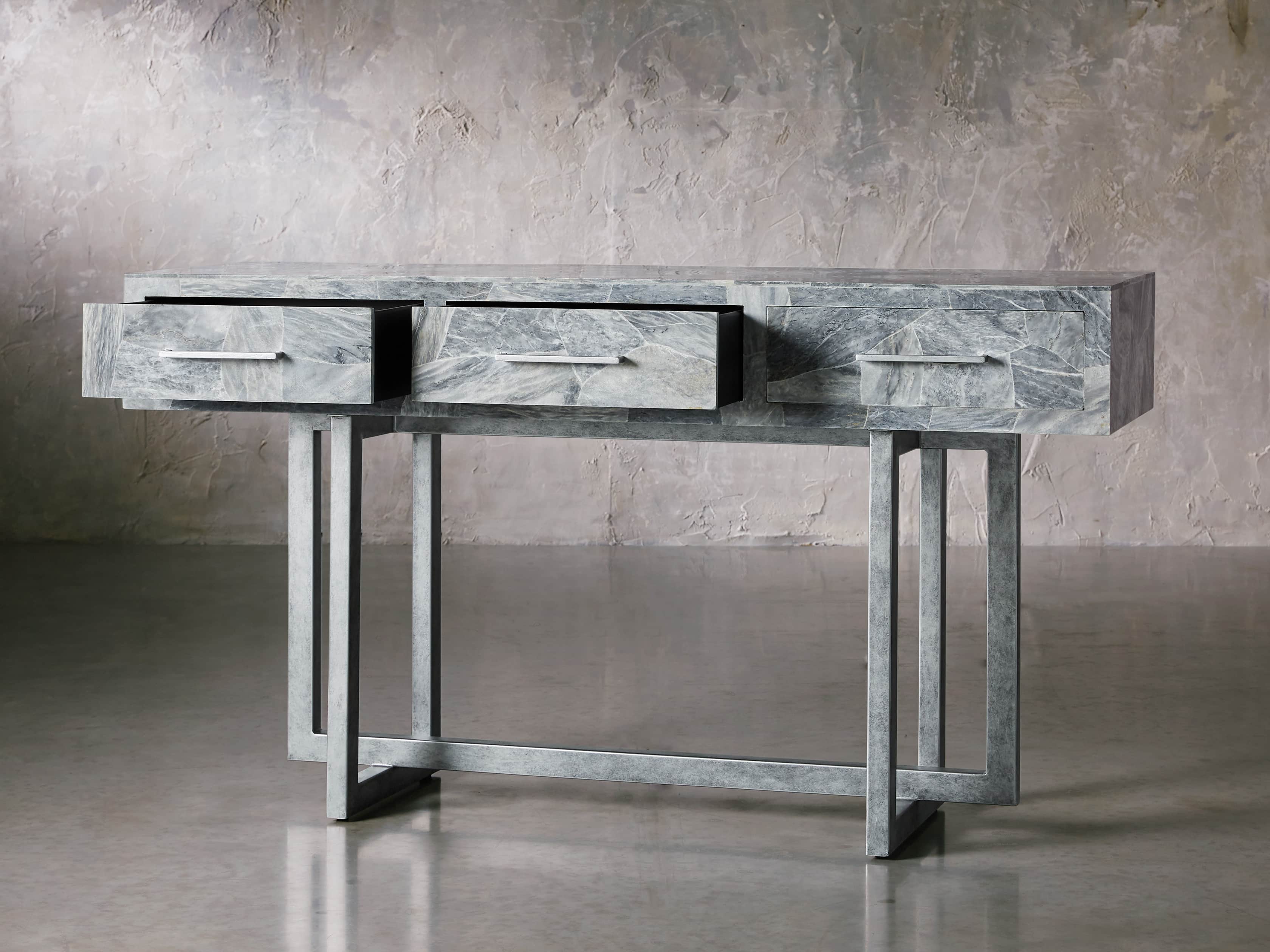 Petra 65" Grey Marble Server, slide 3 of 11