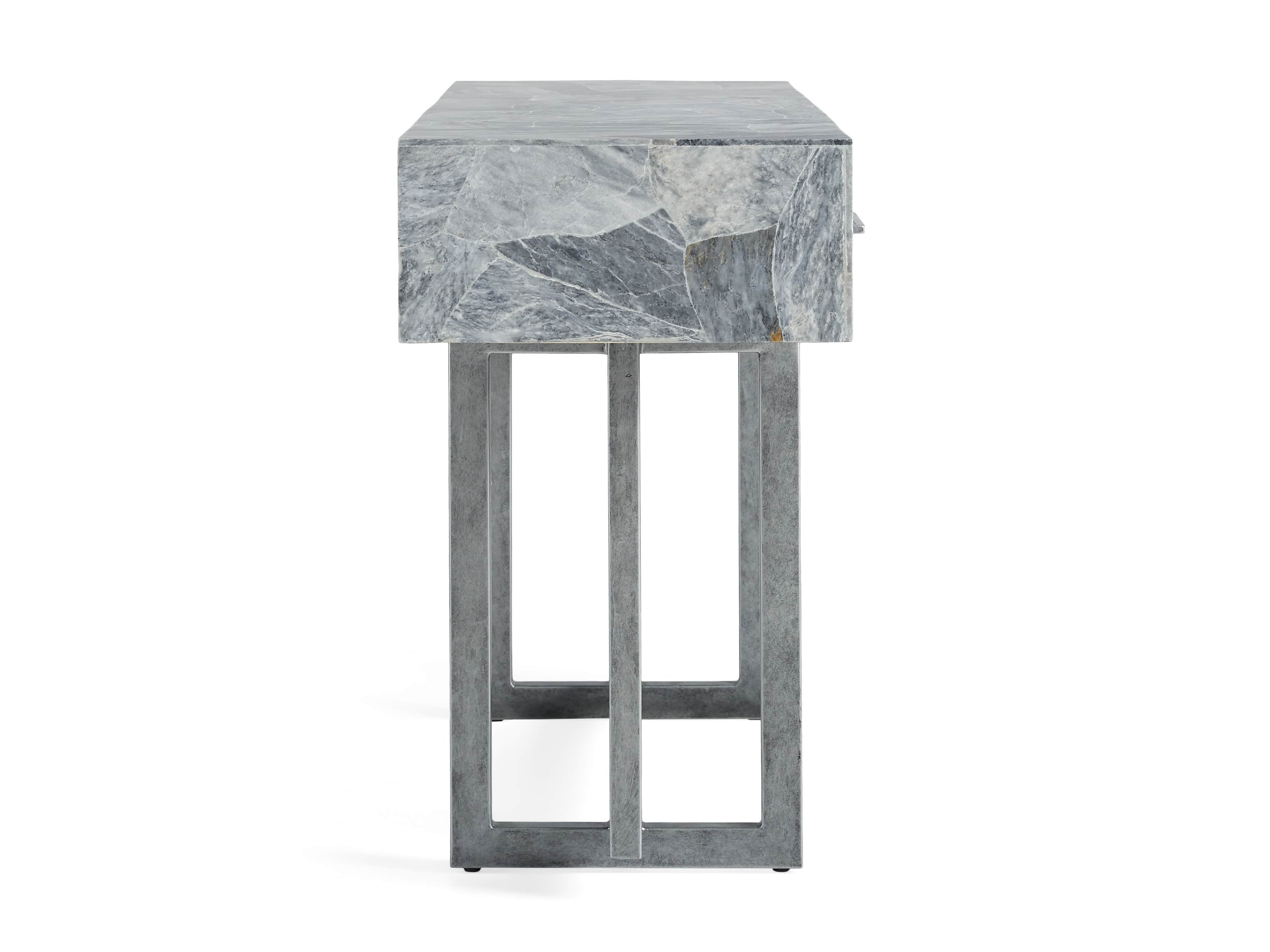 Petra 65" Grey Marble Server, slide 10 of 11