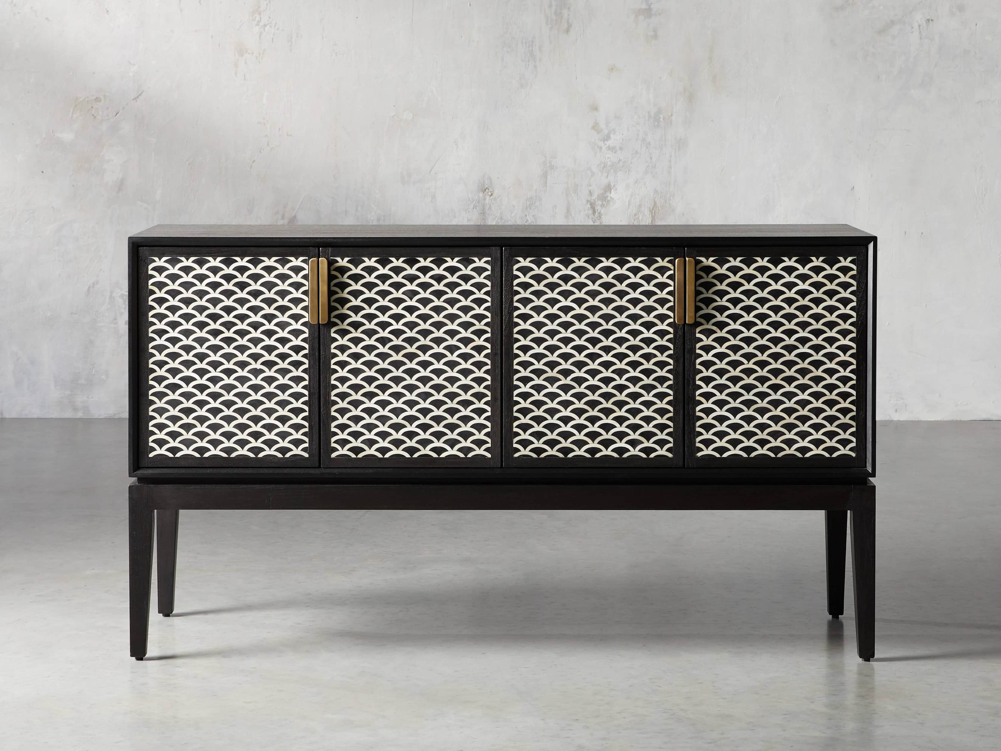 Raja 60" Bar Cabinet in Panther Black