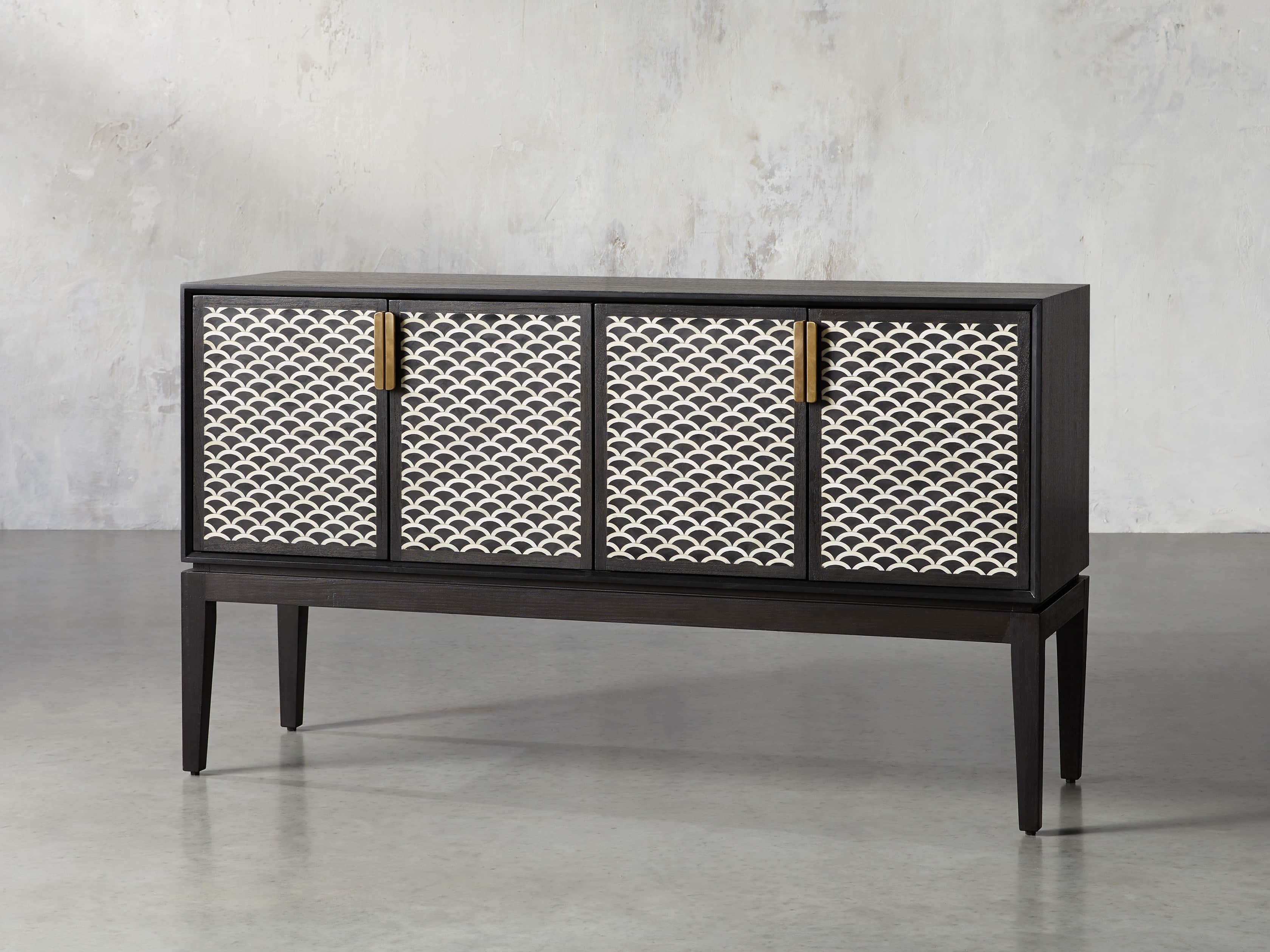 Raja 60" Bar Cabinet in Panther Black