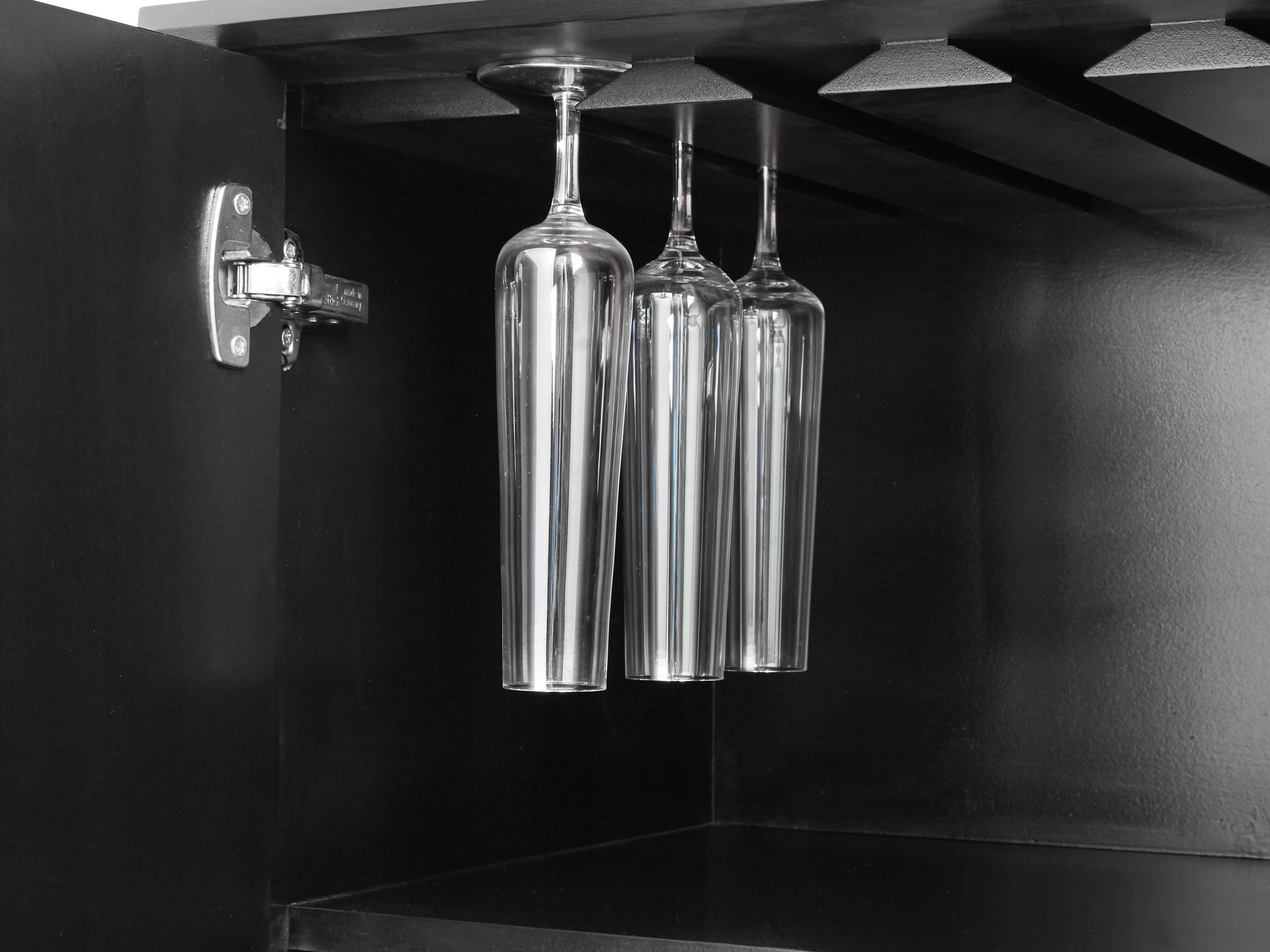 Raja 60" Bar Cabinet in Panther Black