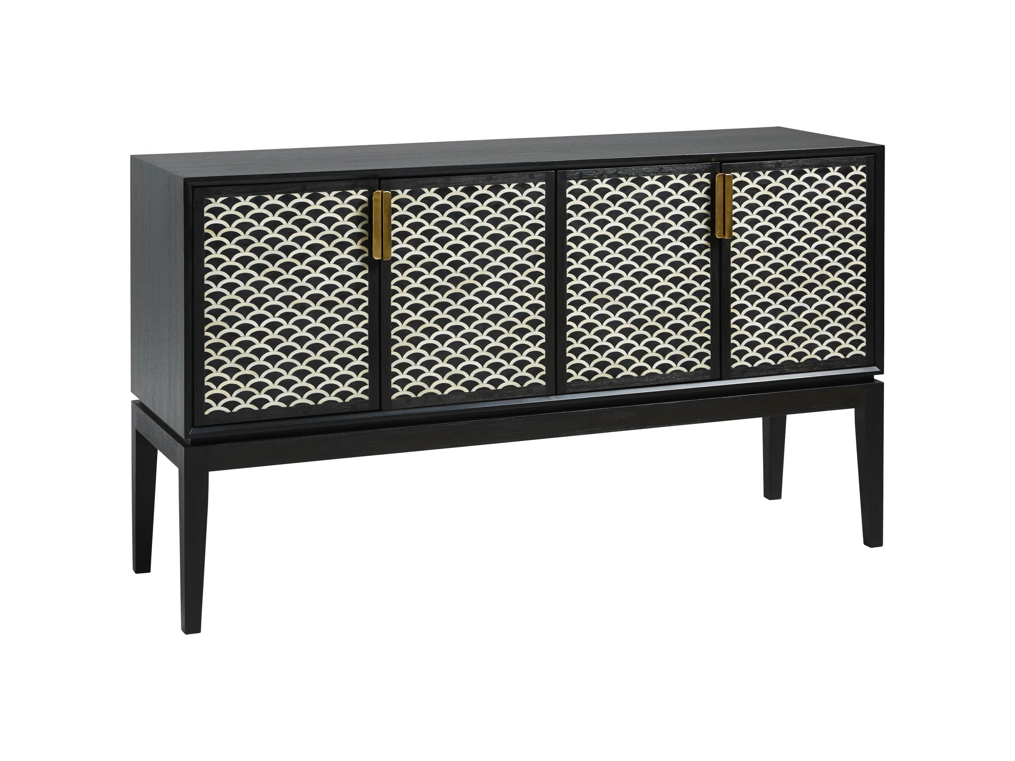 Raja 60" Bar Cabinet in Panther Black