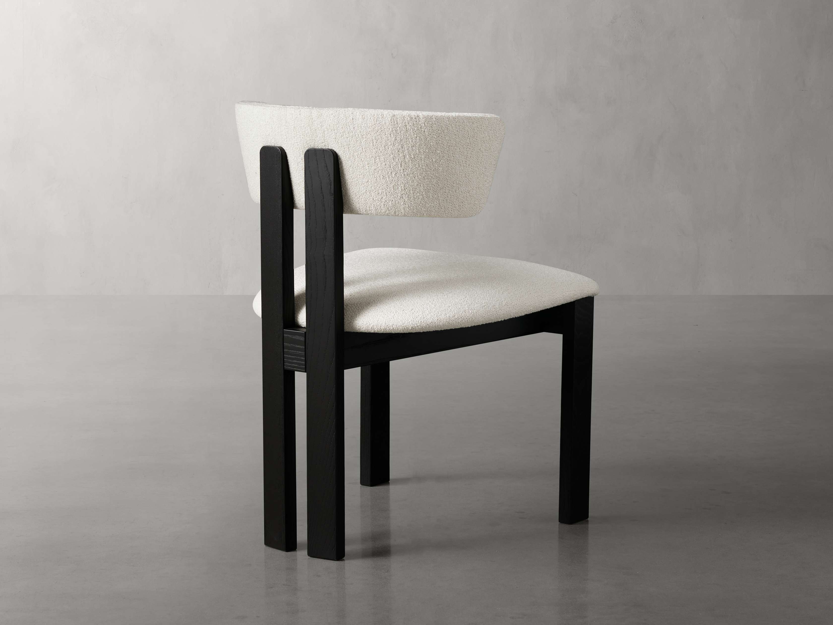 Rodin Dining Side Chair in Matera Earth / Vesuvio Black