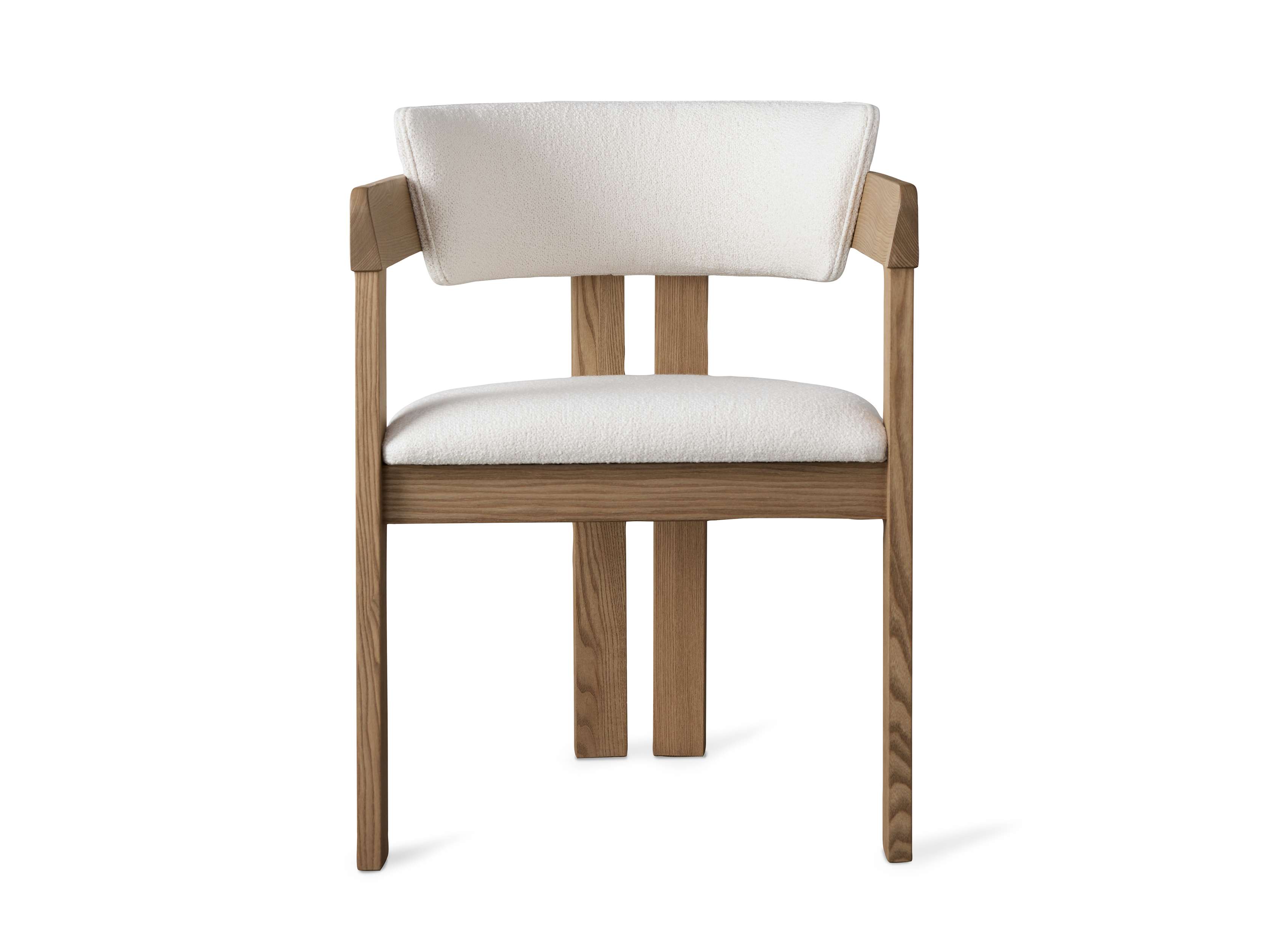 White wooden chair online with arms