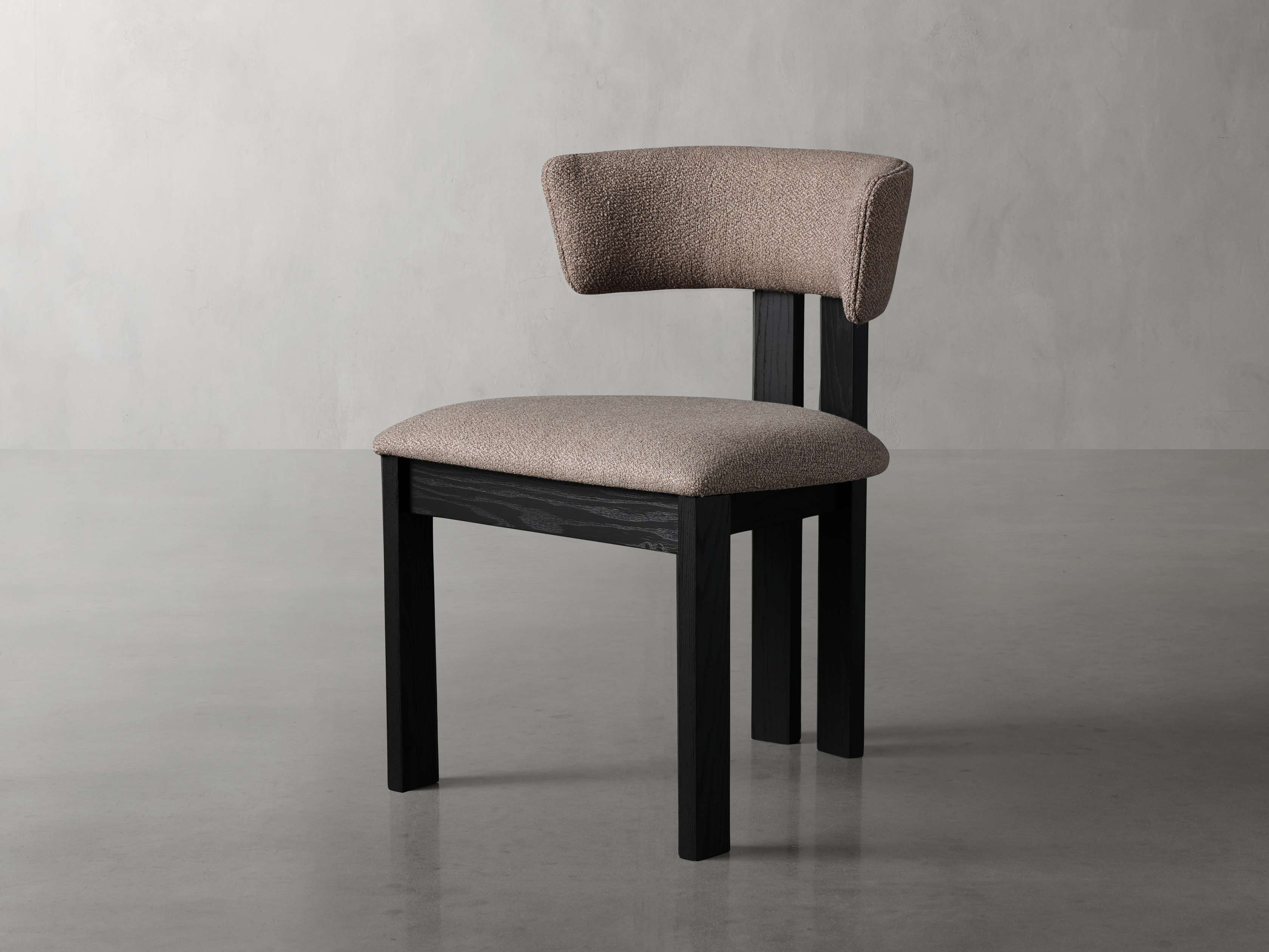 Rodin Dining Side Chair in Vesuvio Black