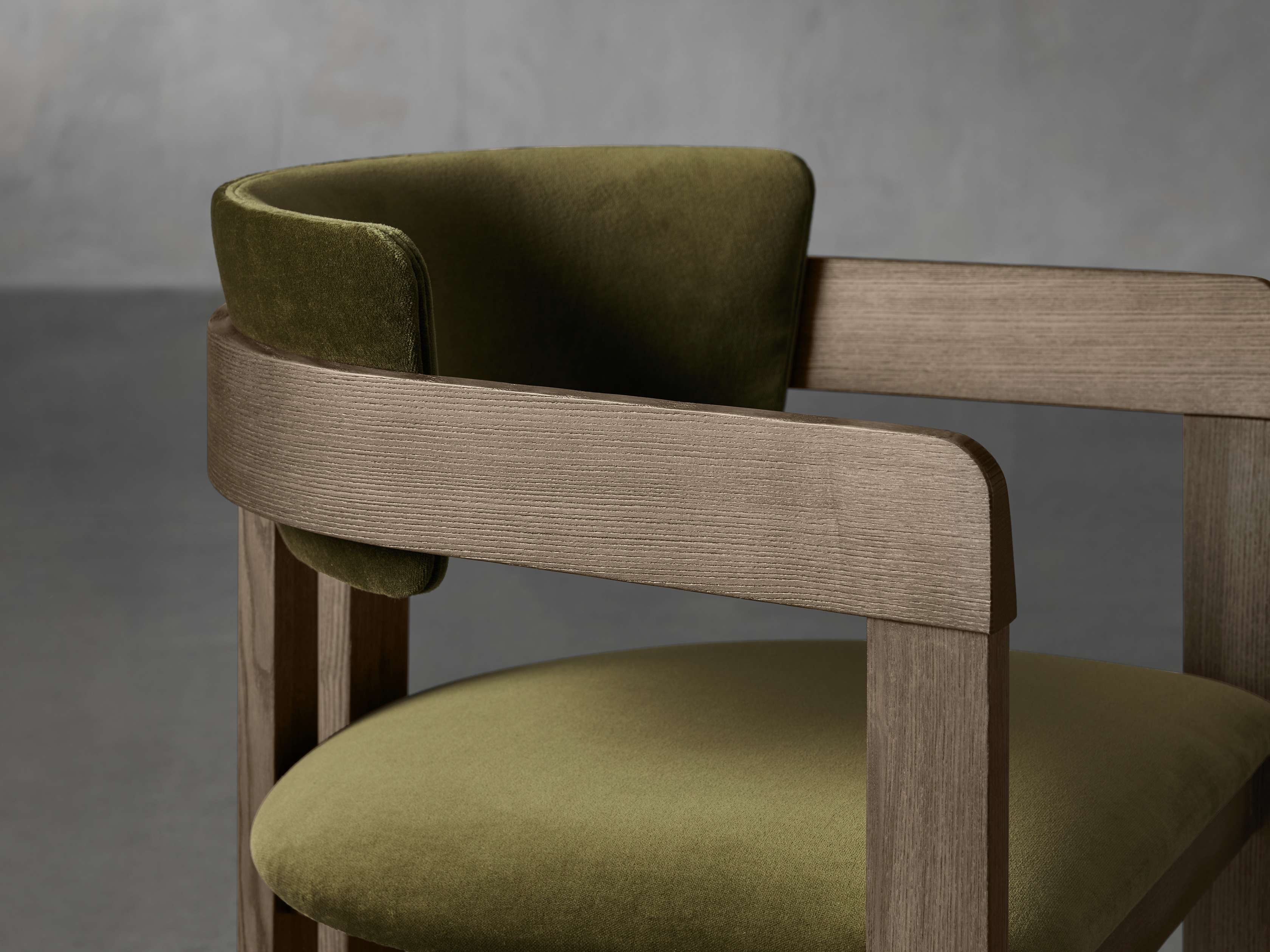 Rodin Dining Arm Chair in Vesuvio Black