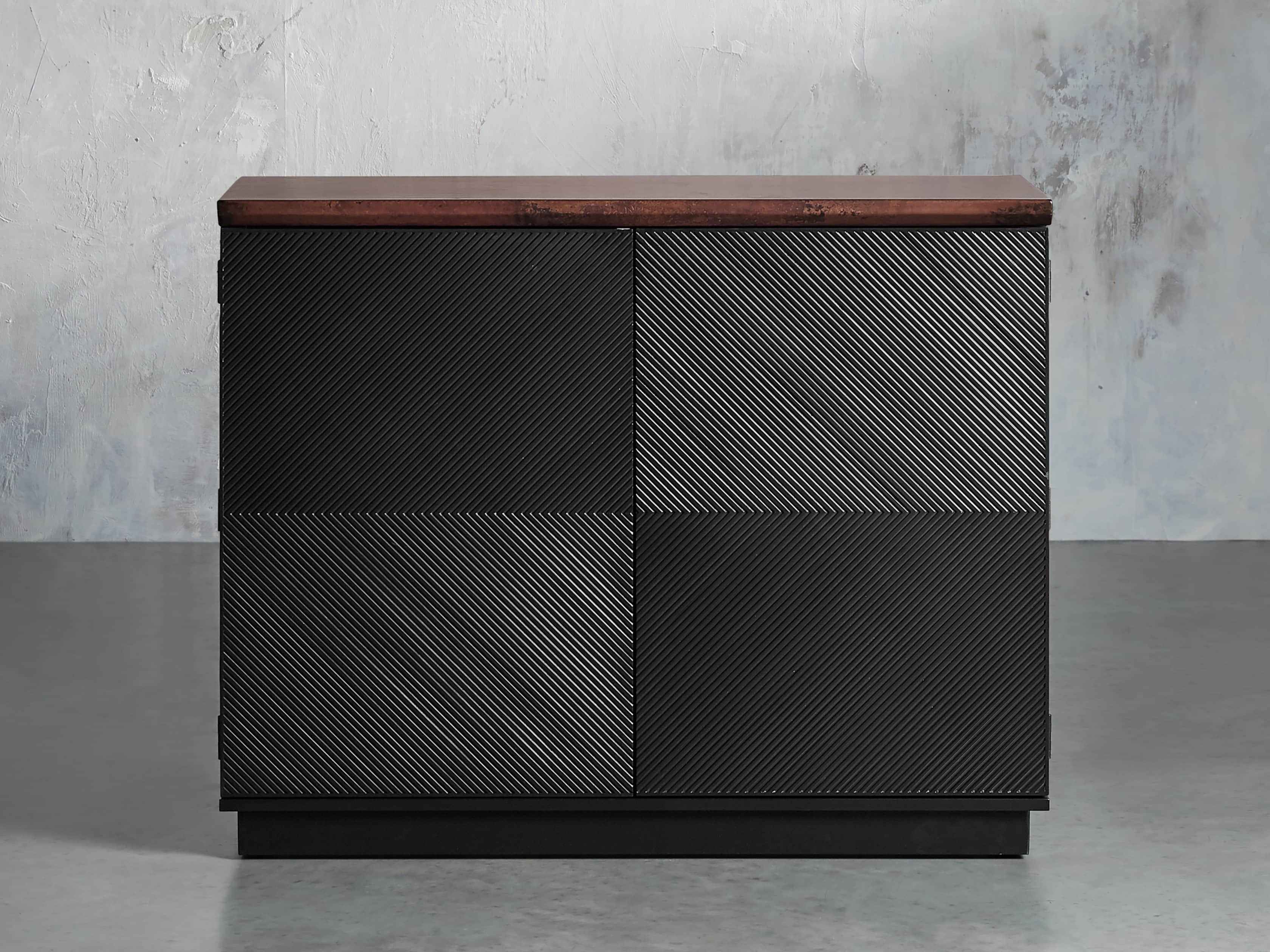 Renata Buffet in Grooved Chocolate Copper
