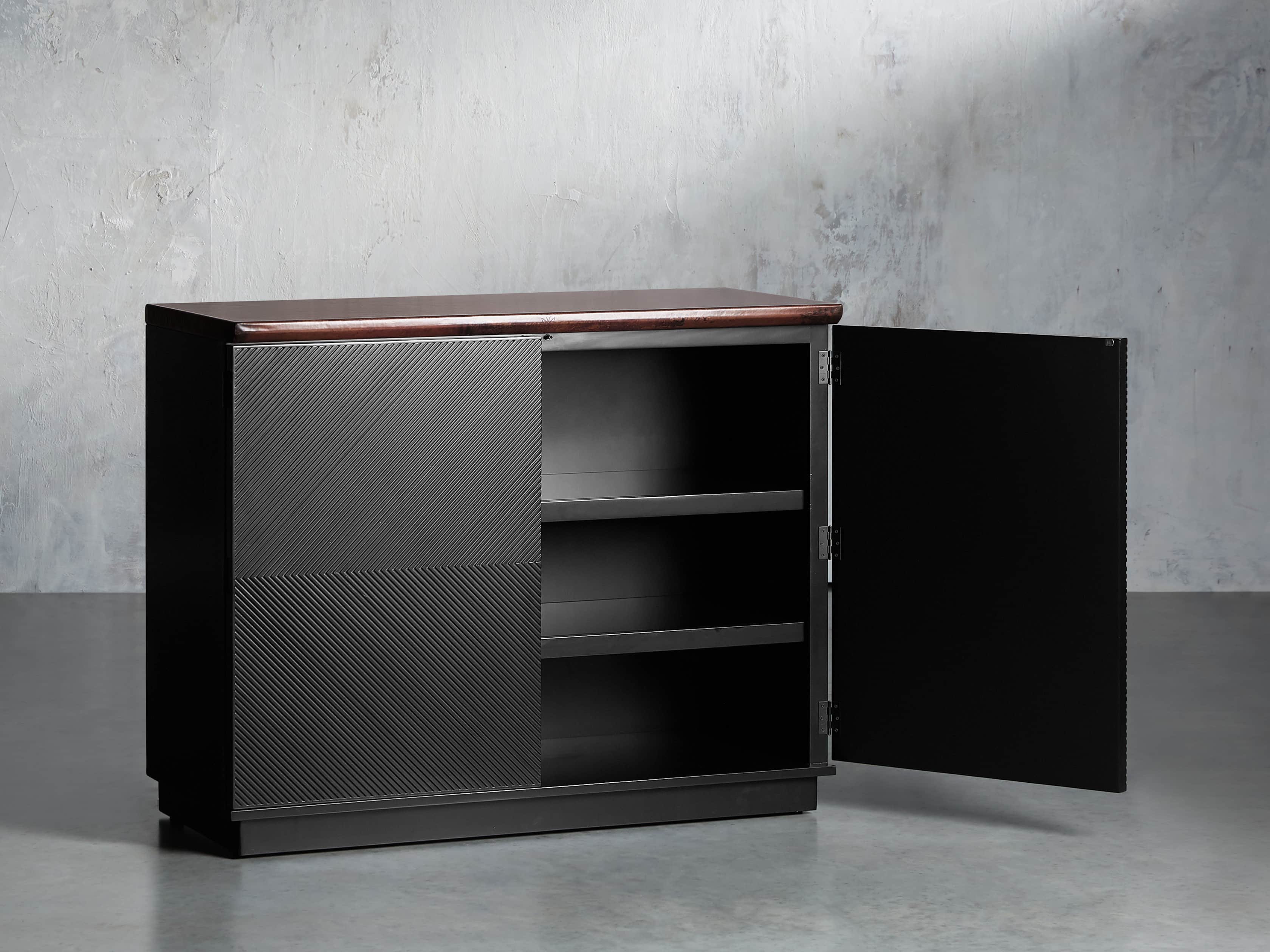 Renata Buffet in Grooved Chocolate Copper