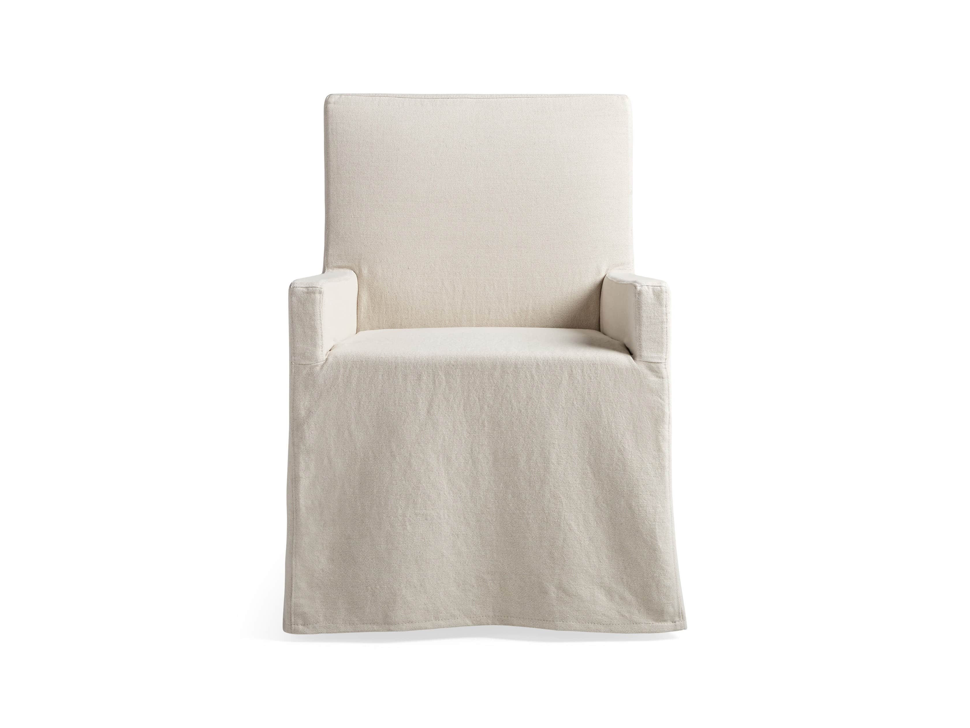 Roulette Slipcovered 21" Dining Arm Chair